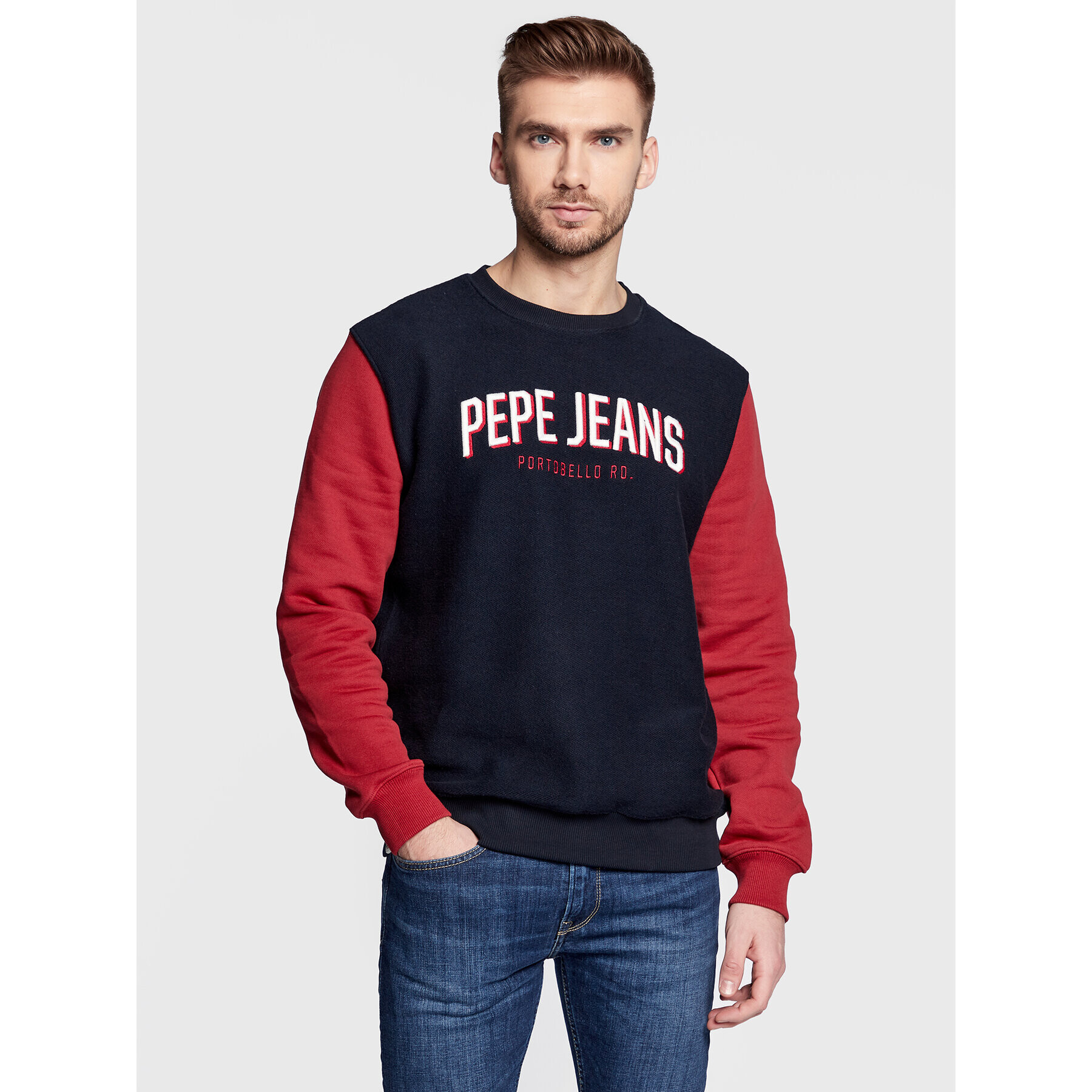 Pepe Jeans Mikina Perseus PM582262 Tmavomodrá Regular Fit - Pepit.cz