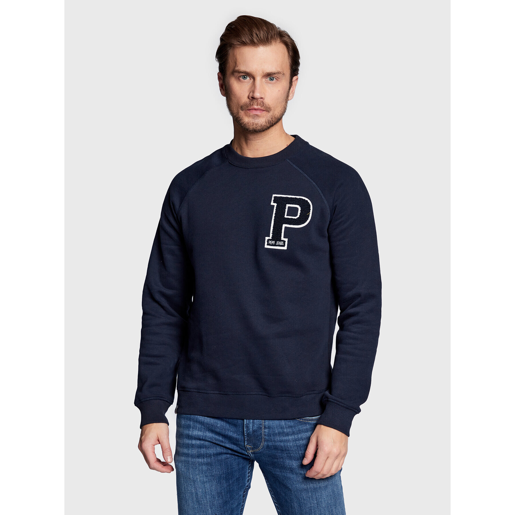 Pepe Jeans Mikina Pike PM582276 Tmavomodrá Regular Fit - Pepit.cz