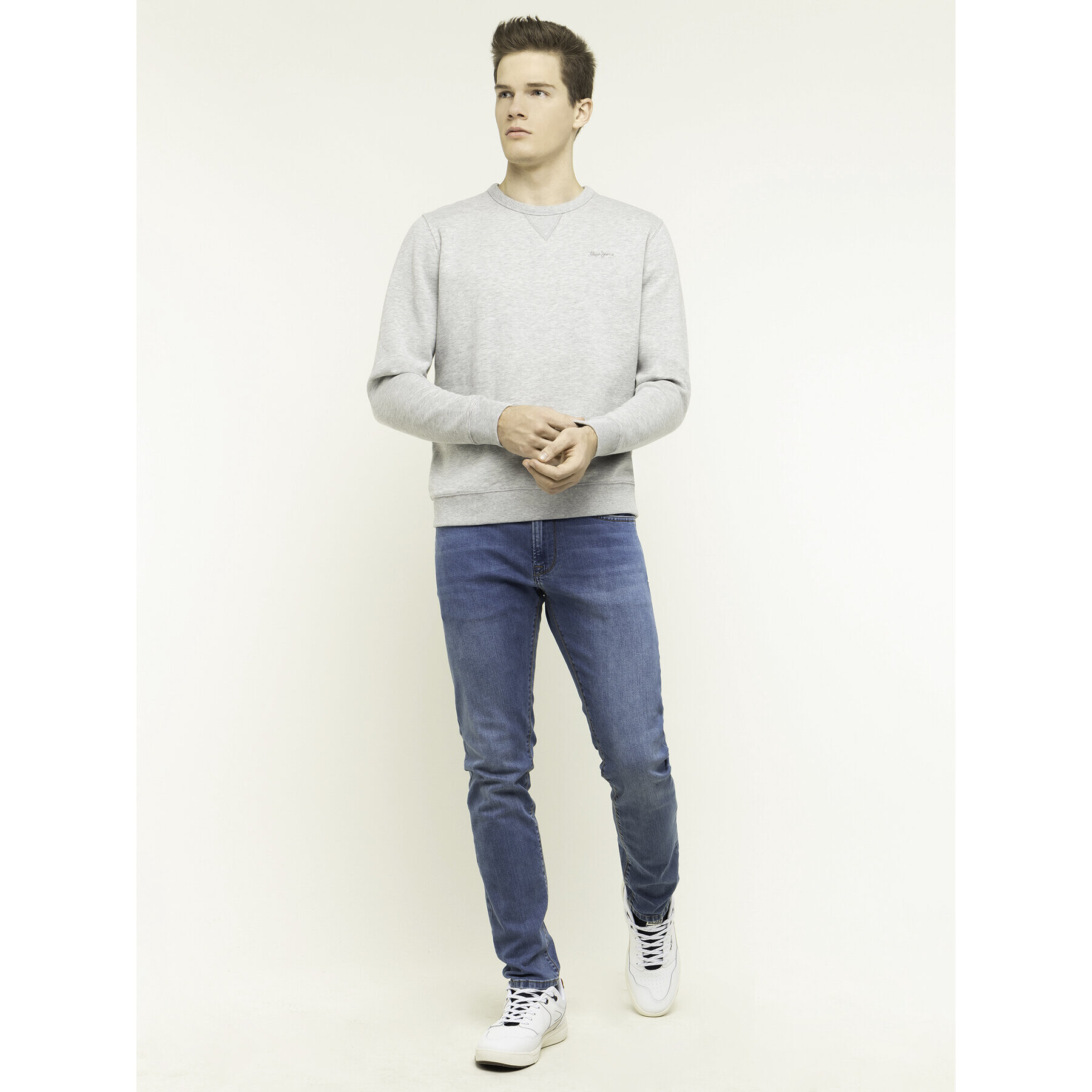 Pepe Jeans Mikina PM581140 Šedá Regular Fit - Pepit.cz