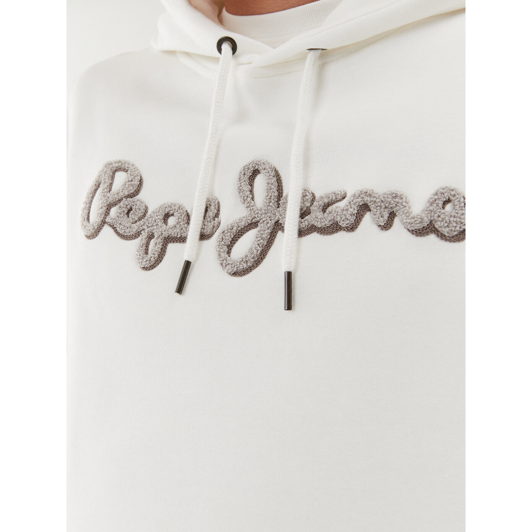 Pepe Jeans Mikina Ryan Hoodie PM582328 Bílá Regular Fit - Pepit.cz