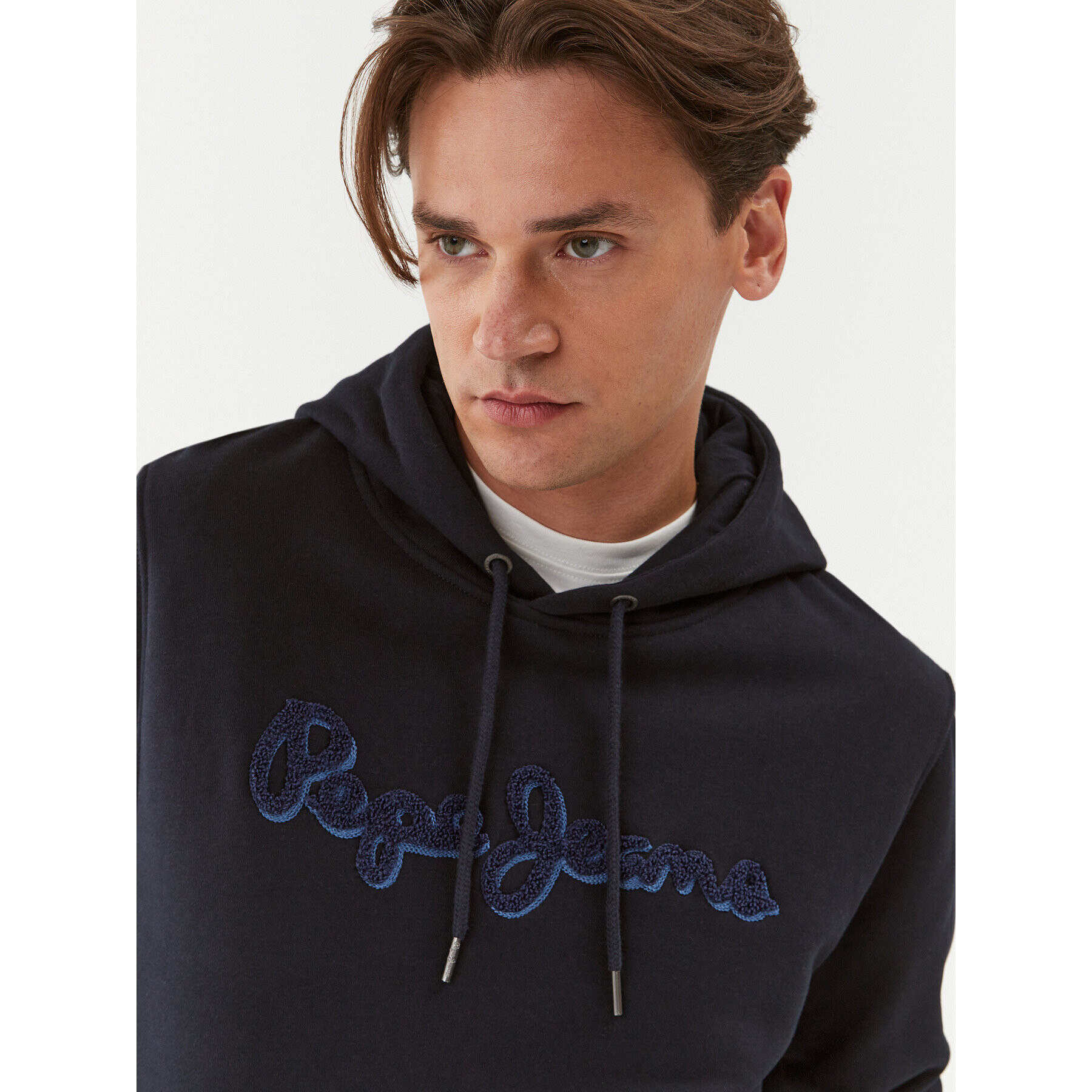 Pepe Jeans Mikina Ryan Hoodie PM582328 Tmavomodrá Regular Fit - Pepit.cz