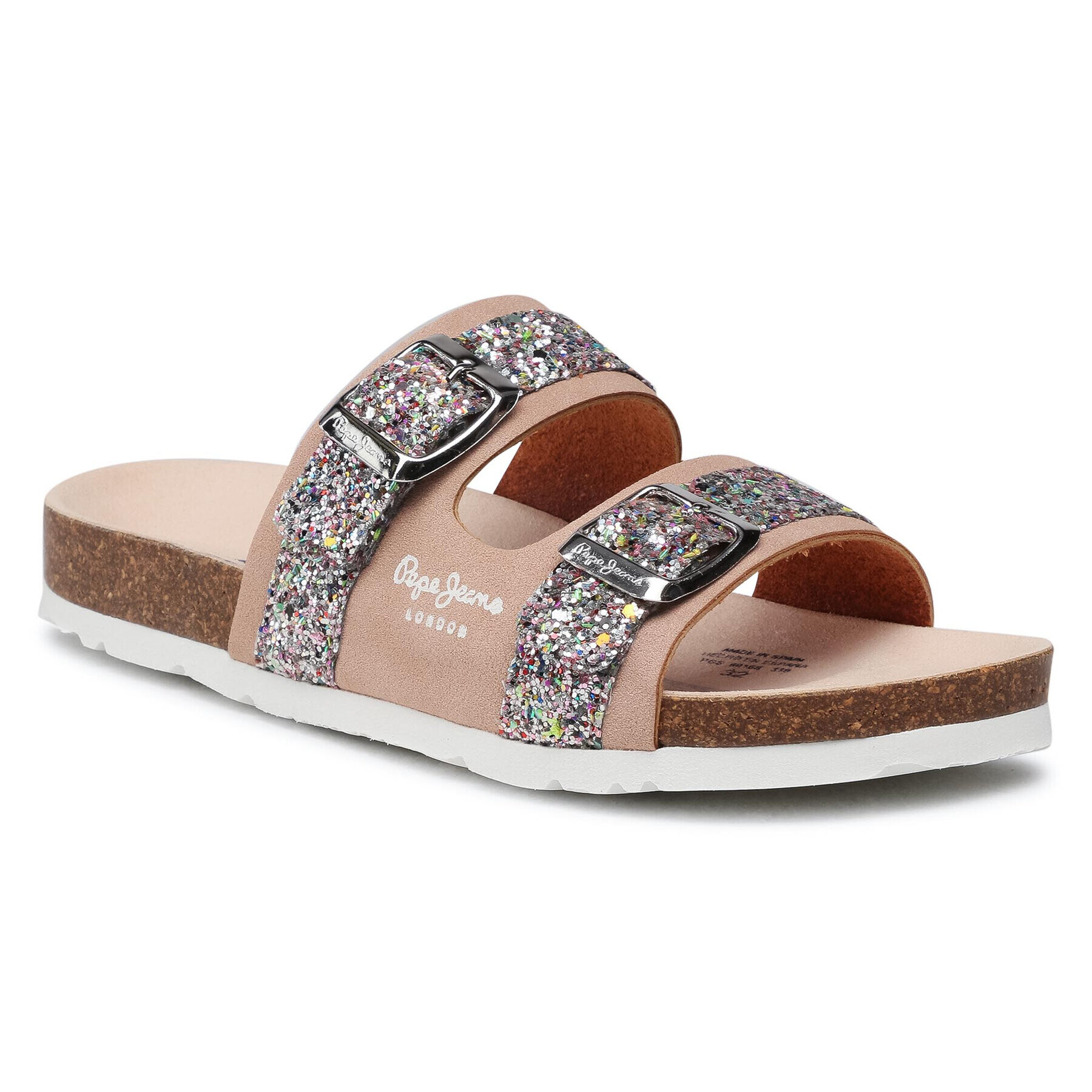 Pepe Jeans Nazouváky Bio Pala Glitter PGS90168 Béžová - Pepit.cz