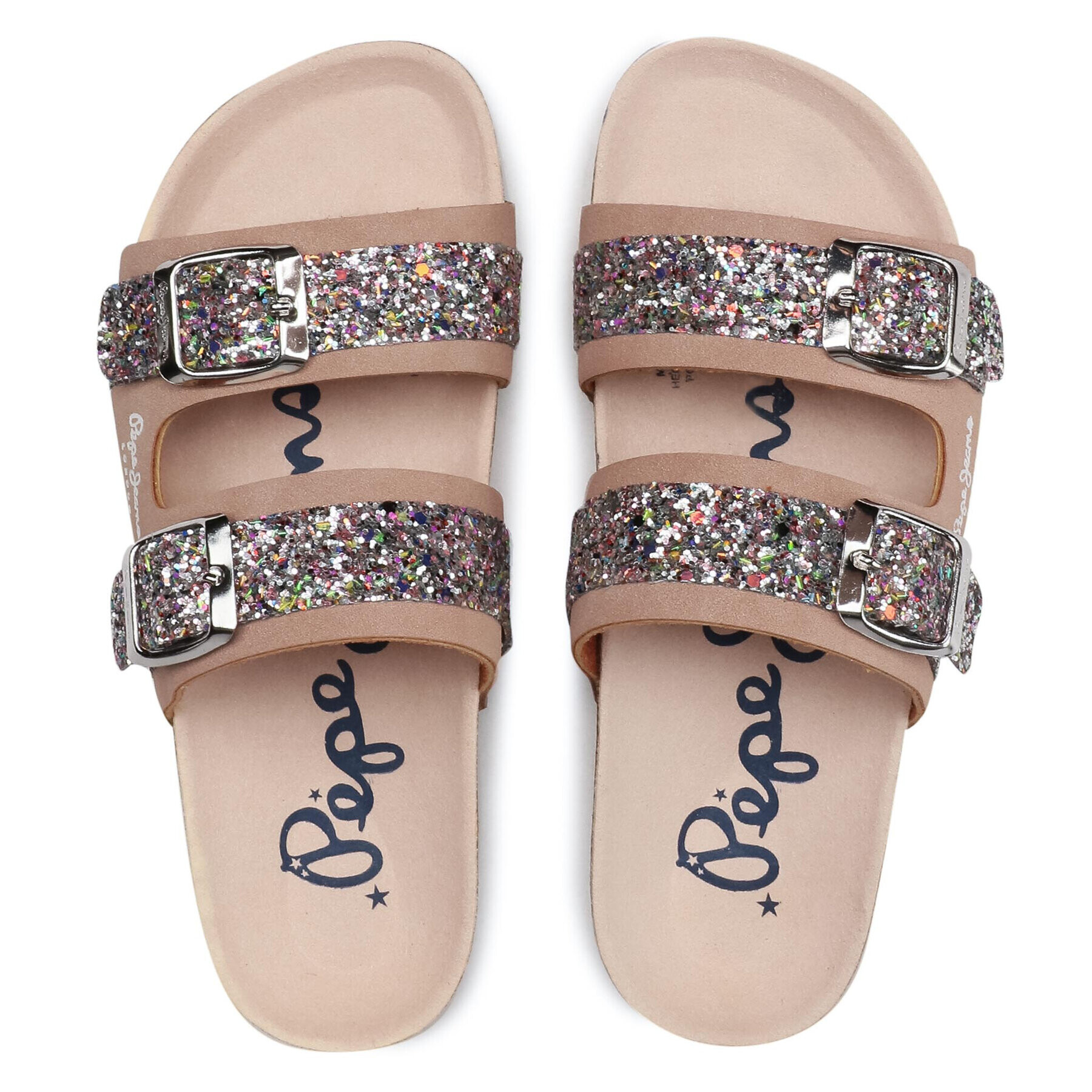 Pepe Jeans Nazouváky Bio Pala Glitter PGS90168 Béžová - Pepit.cz