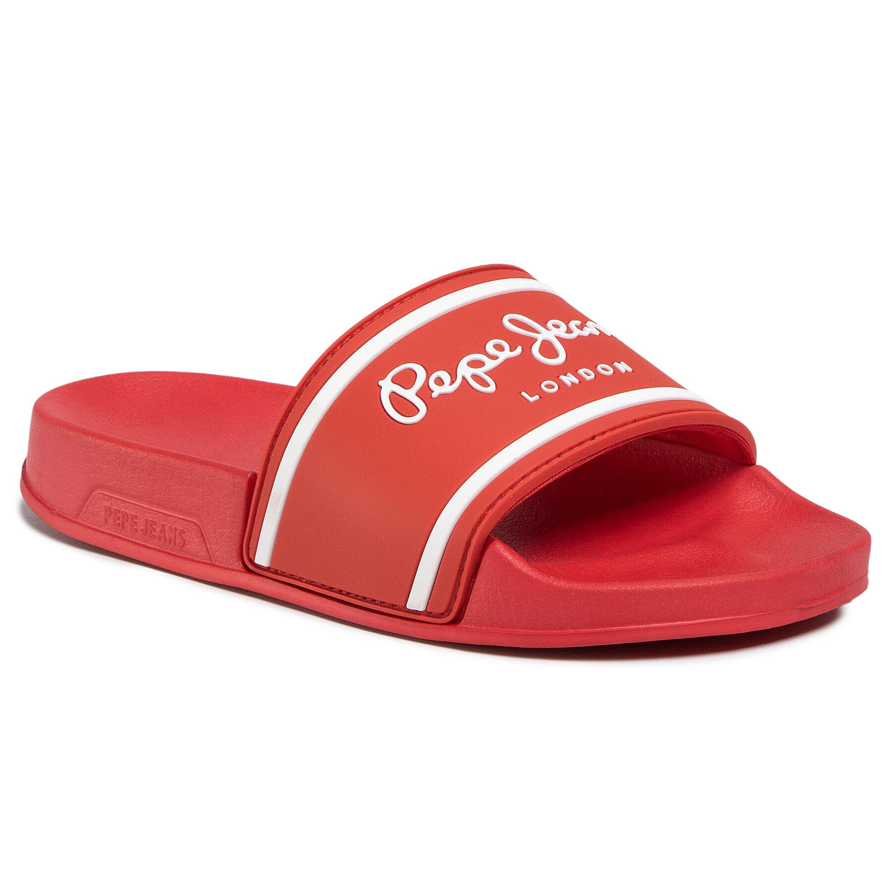 Pepe Jeans Nazouváky Slider Logo Boys PBS70034 Červená - Pepit.cz