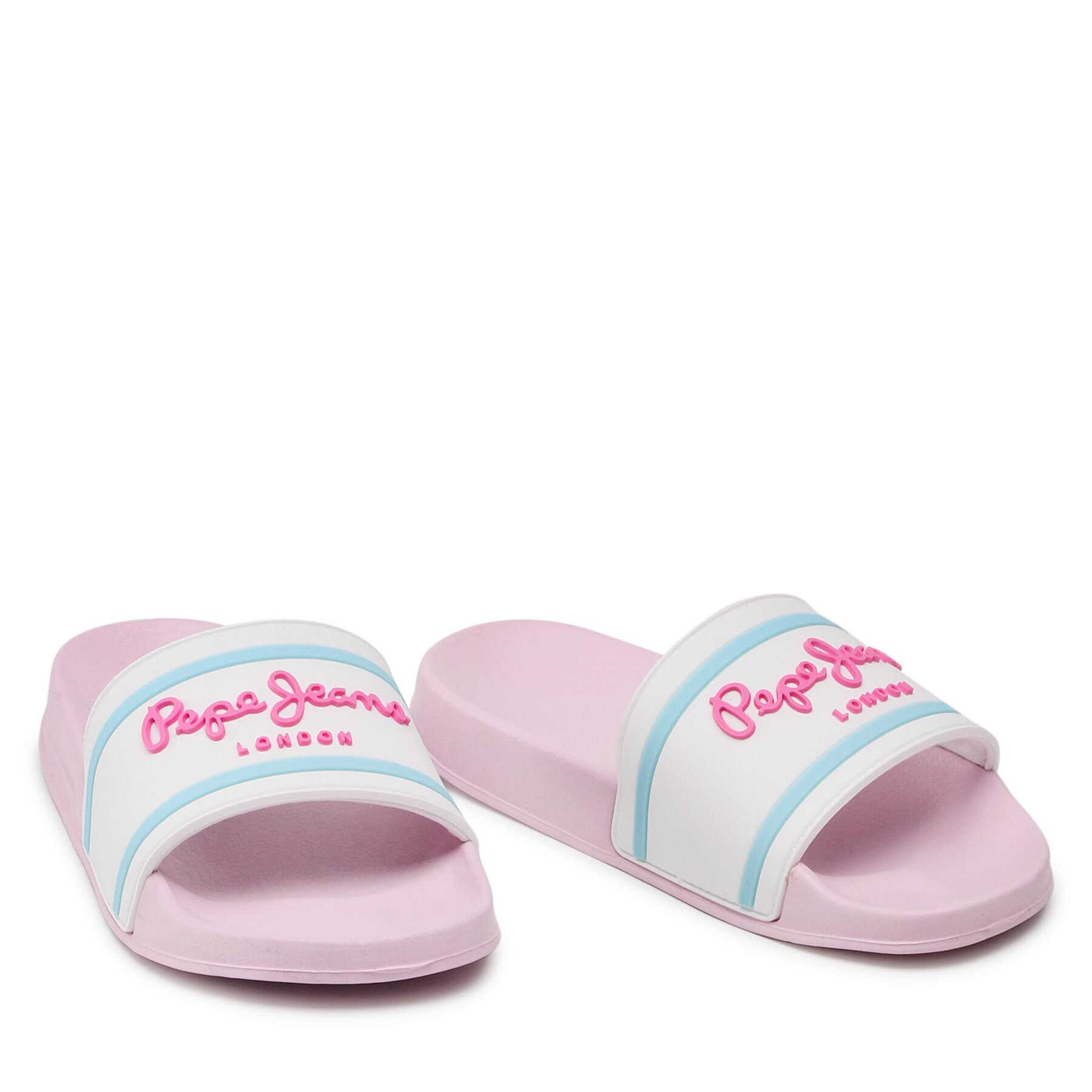 Pepe Jeans Nazouváky Slider Logo Girl PGS70045 Bílá - Pepit.cz