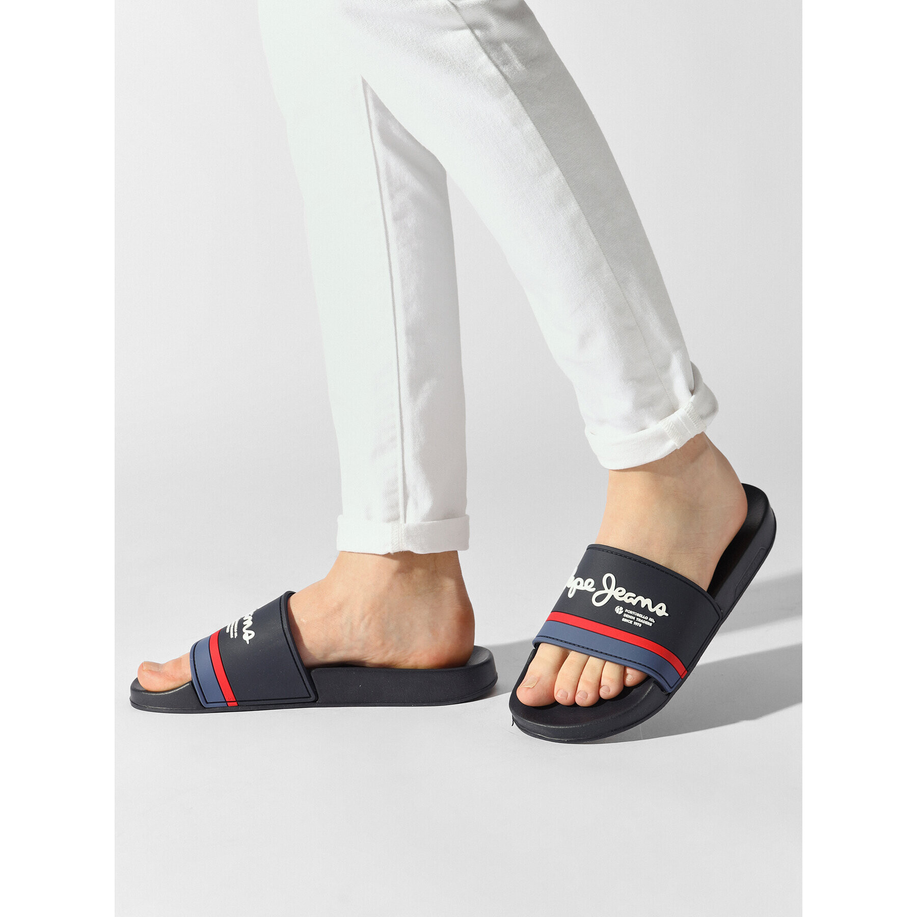 Pepe Jeans Nazouváky Slider Portobello PMS70123 Tmavomodrá - Pepit.cz