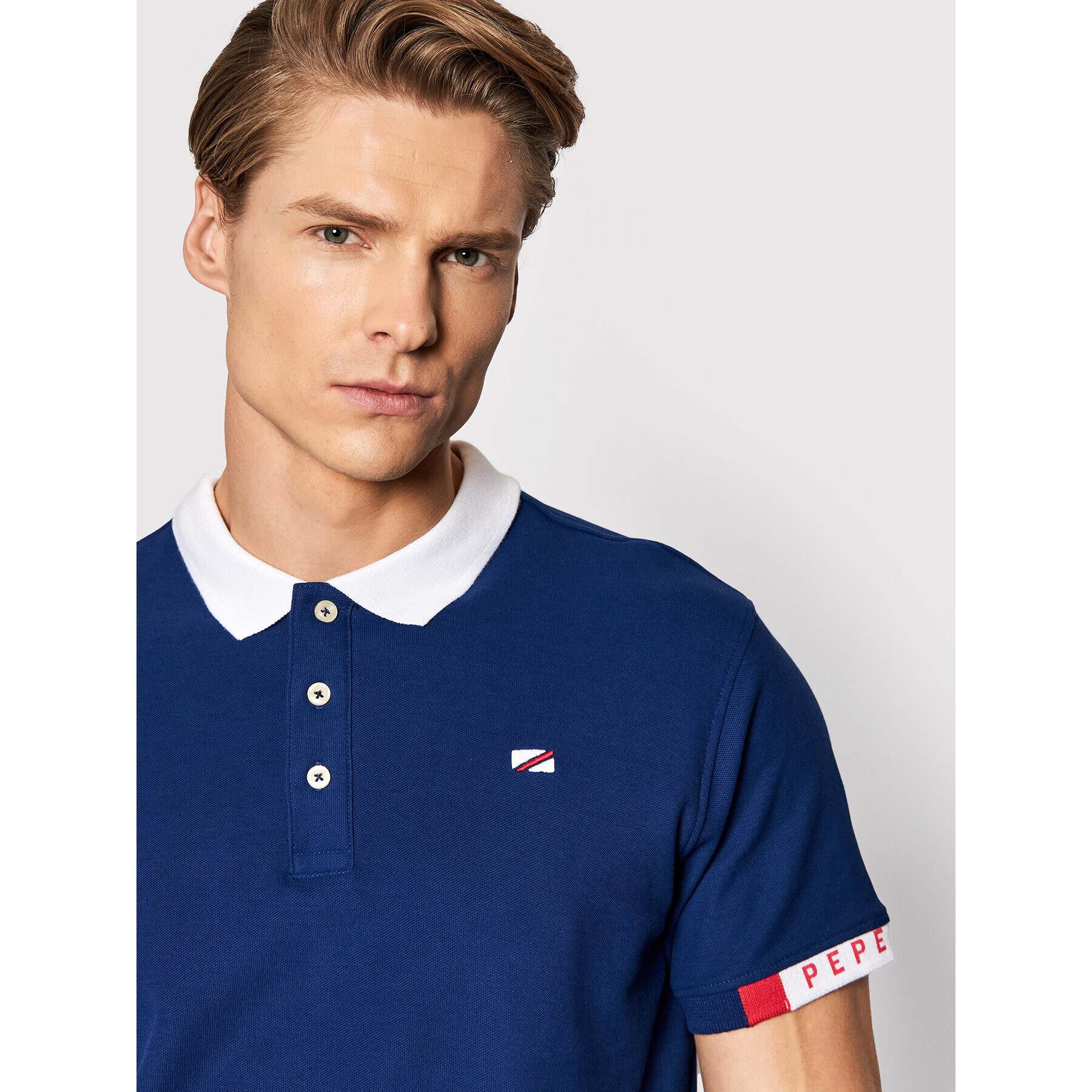 Pepe Jeans Polokošile Felix PM541833 Tmavomodrá Regular Fit - Pepit.cz