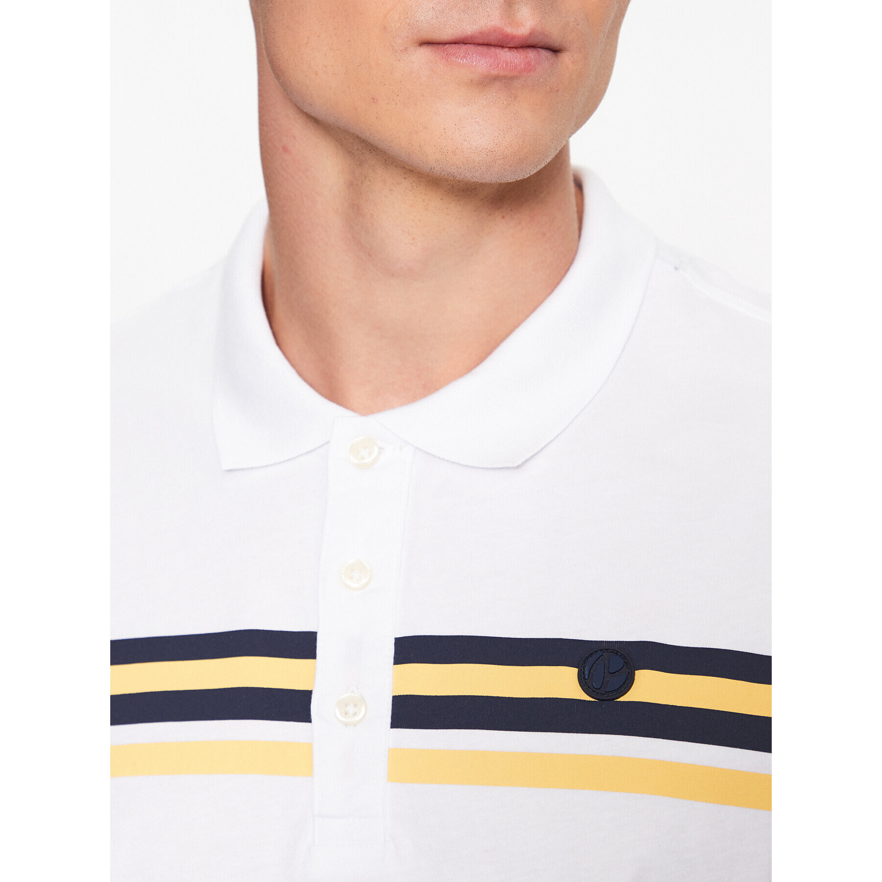 Pepe Jeans Polokošile Jonas PM541964 Bílá Regular Fit - Pepit.cz