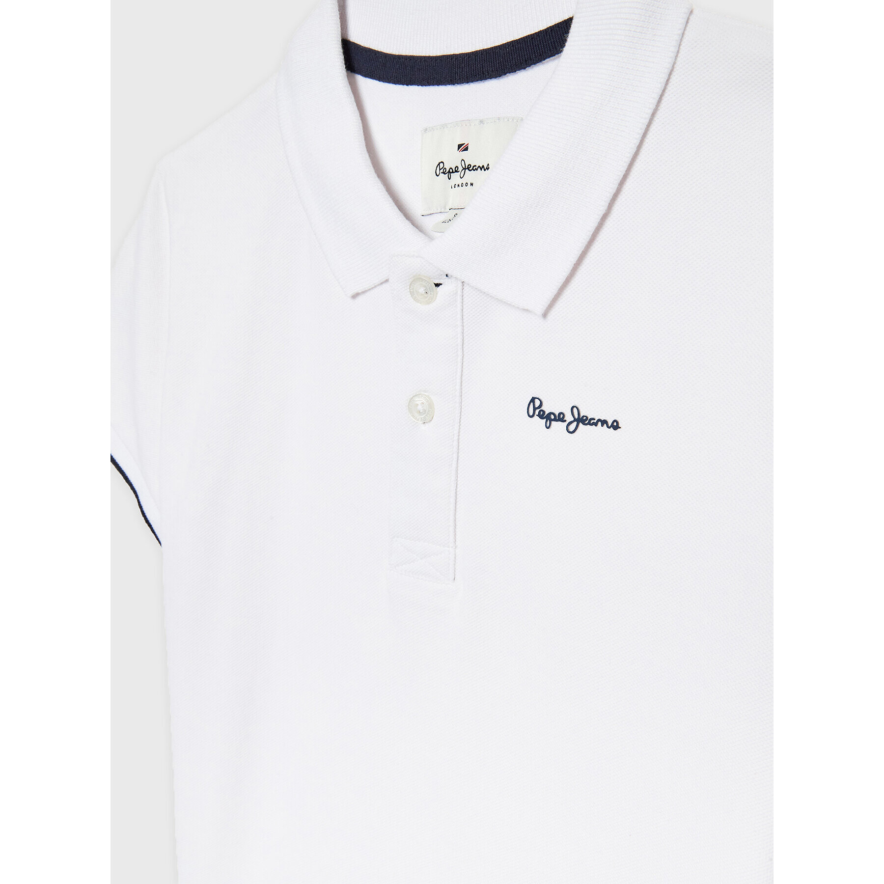 Pepe Jeans Polokošile Thor PB540840 Bílá Regular Fit - Pepit.cz