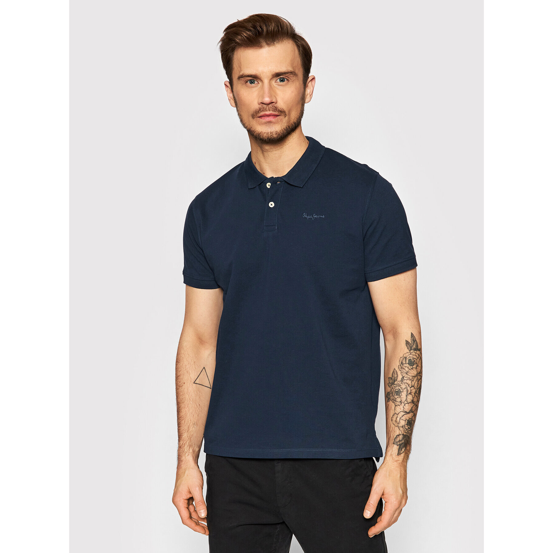 Pepe Jeans Polokošile Vincent PM541824 Tmavomodrá Slim Fit - Pepit.cz