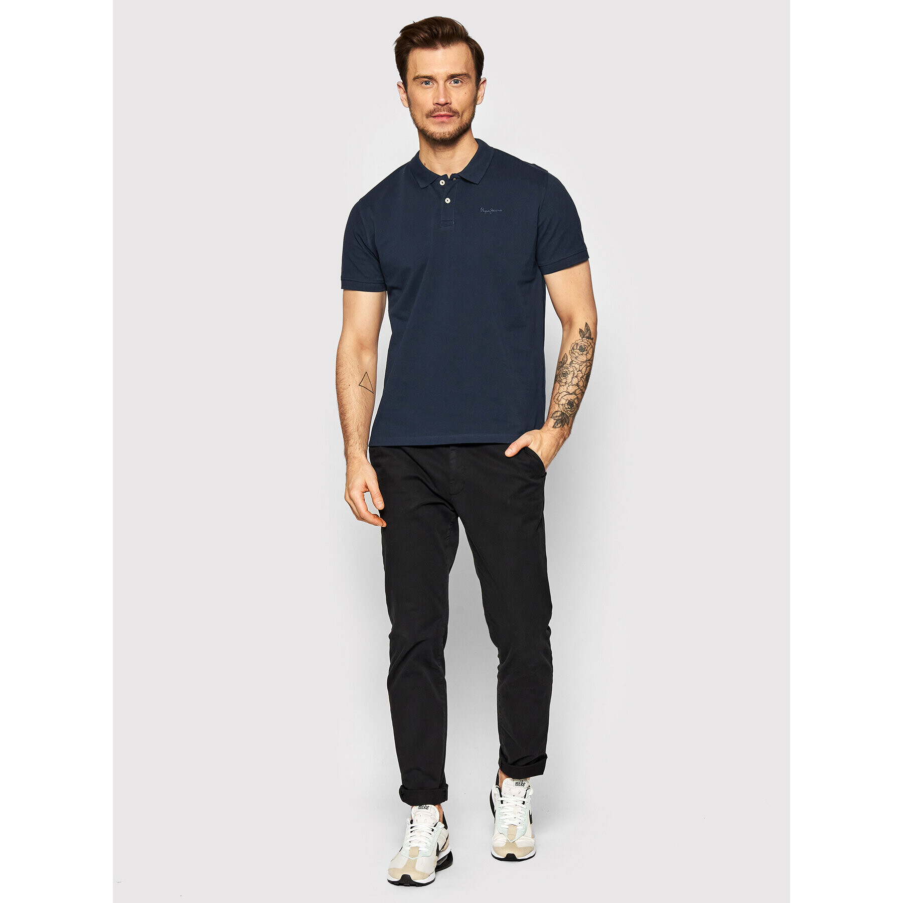 Pepe Jeans Polokošile Vincent PM541824 Tmavomodrá Slim Fit - Pepit.cz