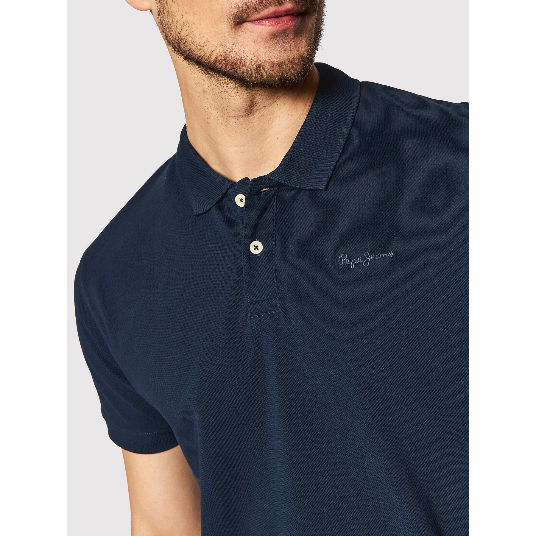 Pepe Jeans Polokošile Vincent PM541824 Tmavomodrá Slim Fit - Pepit.cz