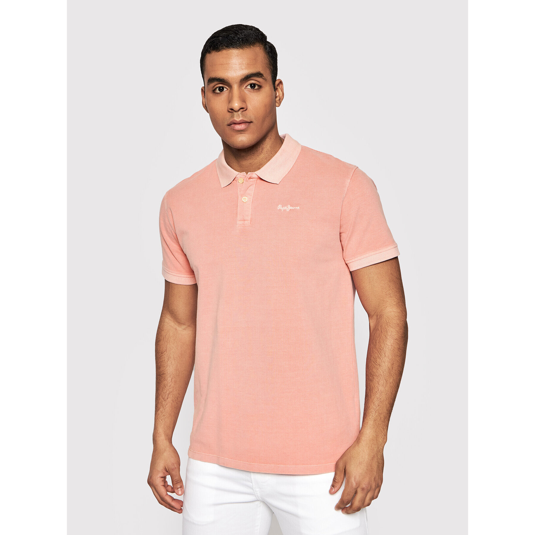 Pepe Jeans Polokošile Vincent PM541856 Růžová Slim Fit - Pepit.cz