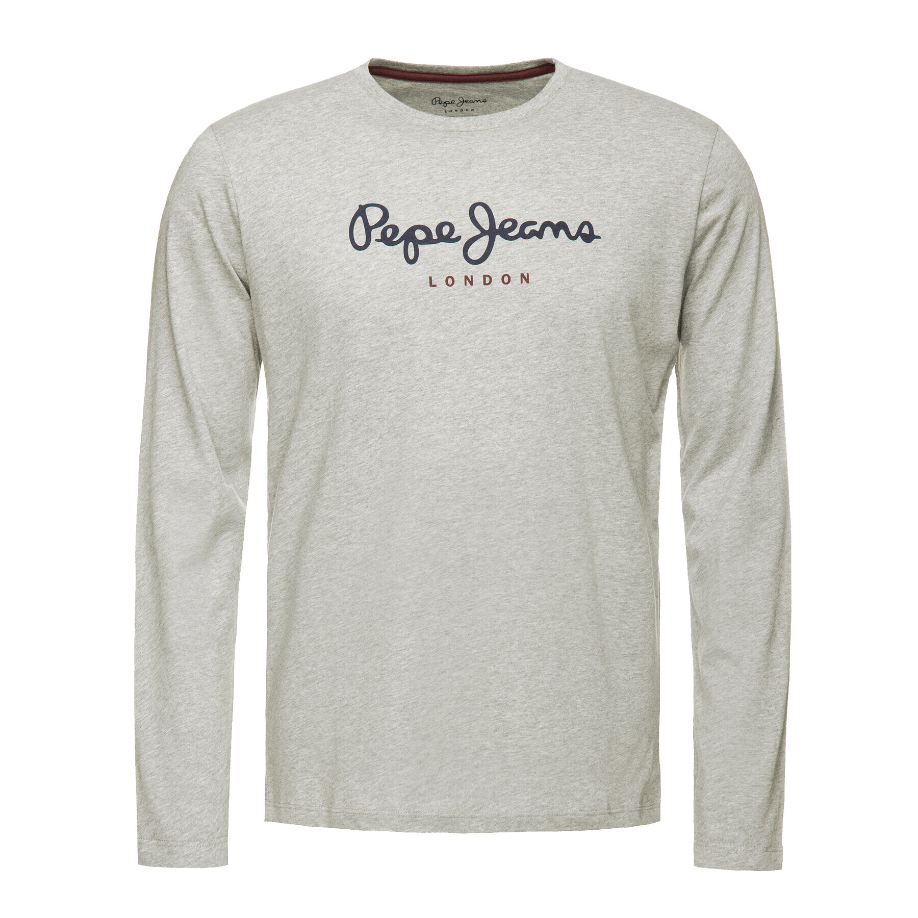 Pepe Jeans S dlouhým rukávem Eggo Long PM501321 Šedá Regular Fit - Pepit.cz