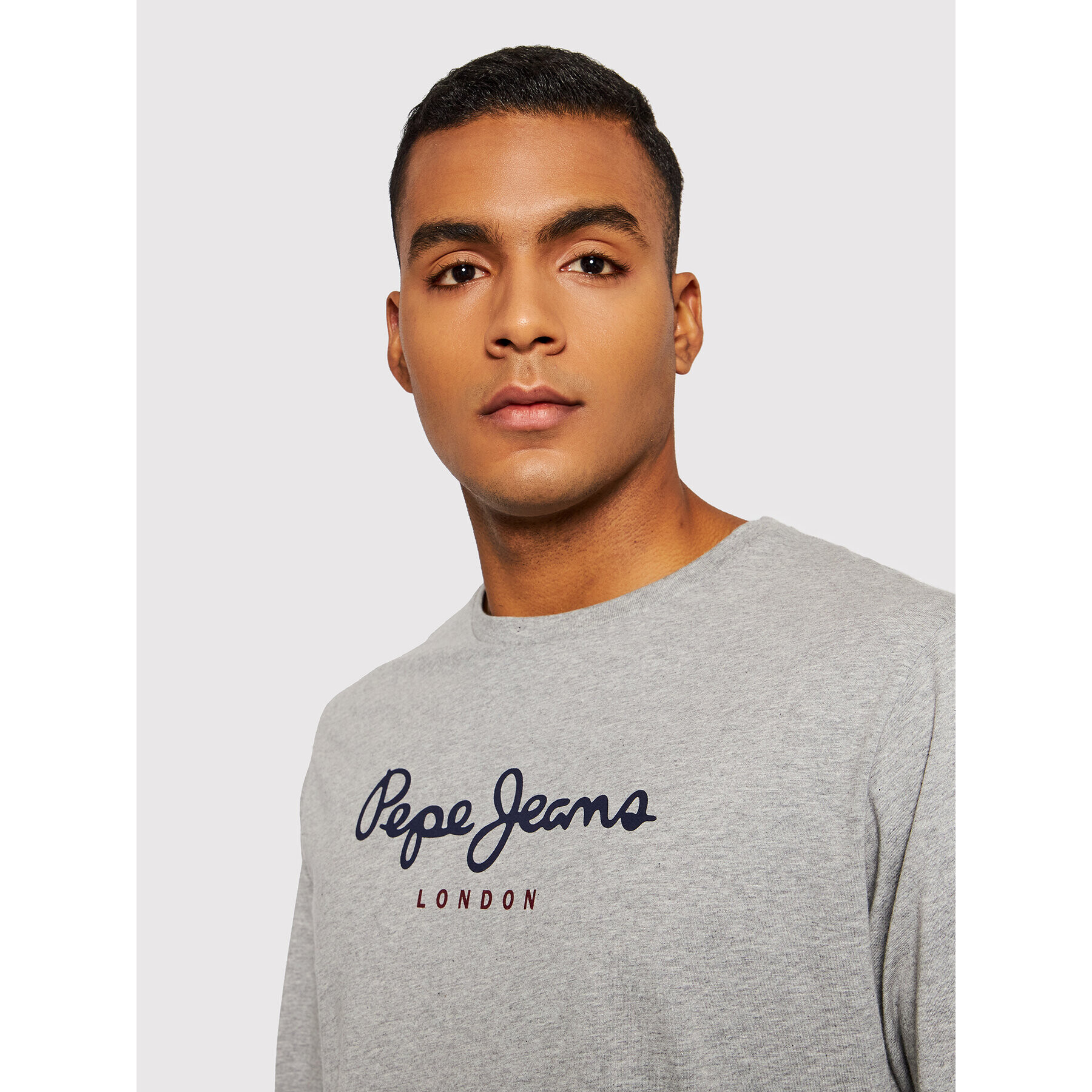 Pepe Jeans S dlouhým rukávem Eggo PM508209 Šedá Regular Fit - Pepit.cz