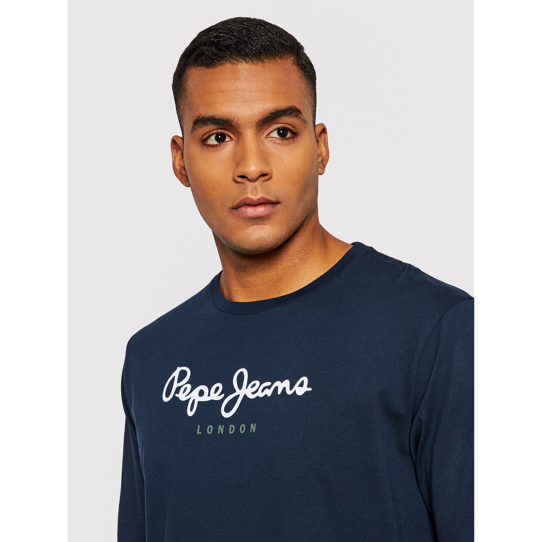 Pepe Jeans S dlouhým rukávem Eggo PM508209 Tmavomodrá Regular Fit - Pepit.cz