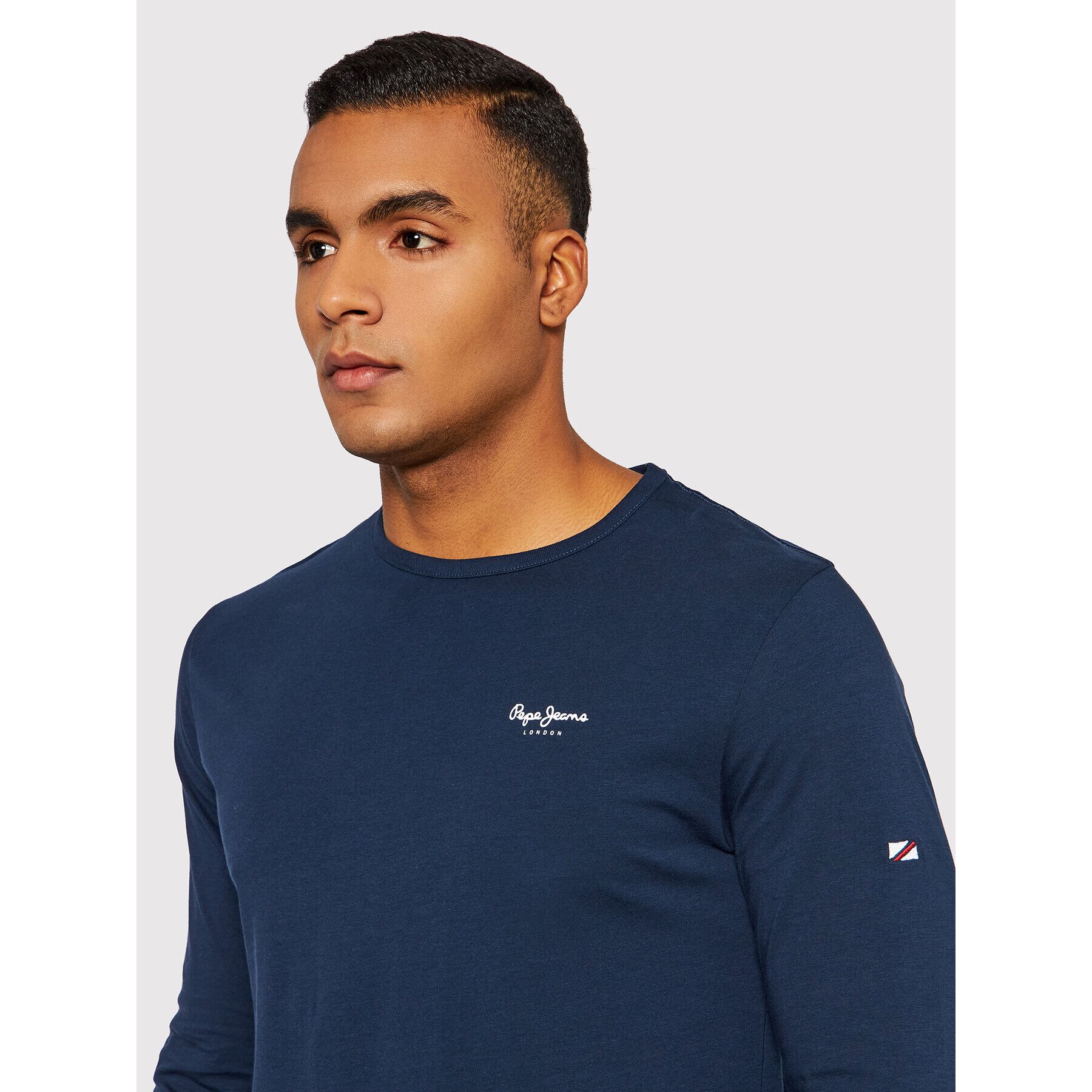 Pepe Jeans S dlouhým rukávem Original Basic 2 PM508211 Tmavomodrá Slim Fit - Pepit.cz