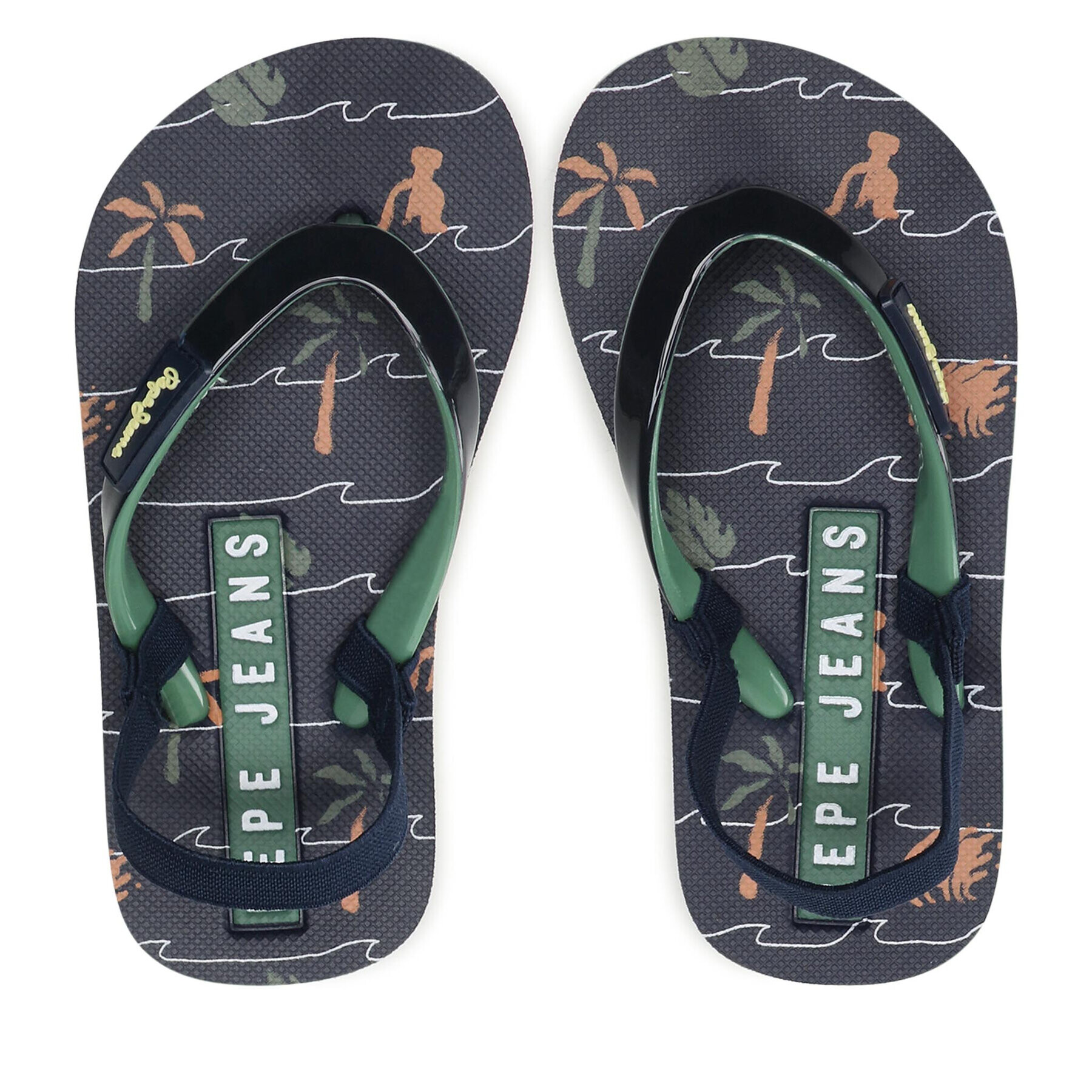 Pepe Jeans Sandály Beach Palms Boy K PBS70052 Tmavomodrá - Pepit.cz