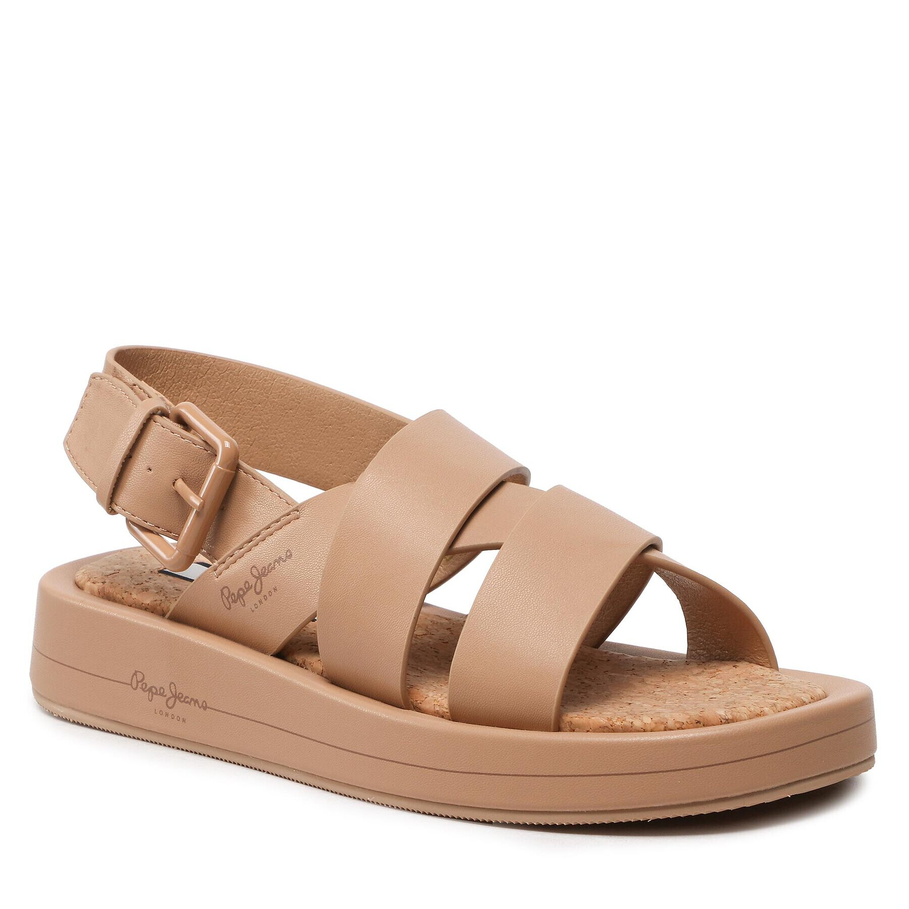 Pepe Jeans Sandály Summer Block PLS90578 Béžová - Pepit.cz