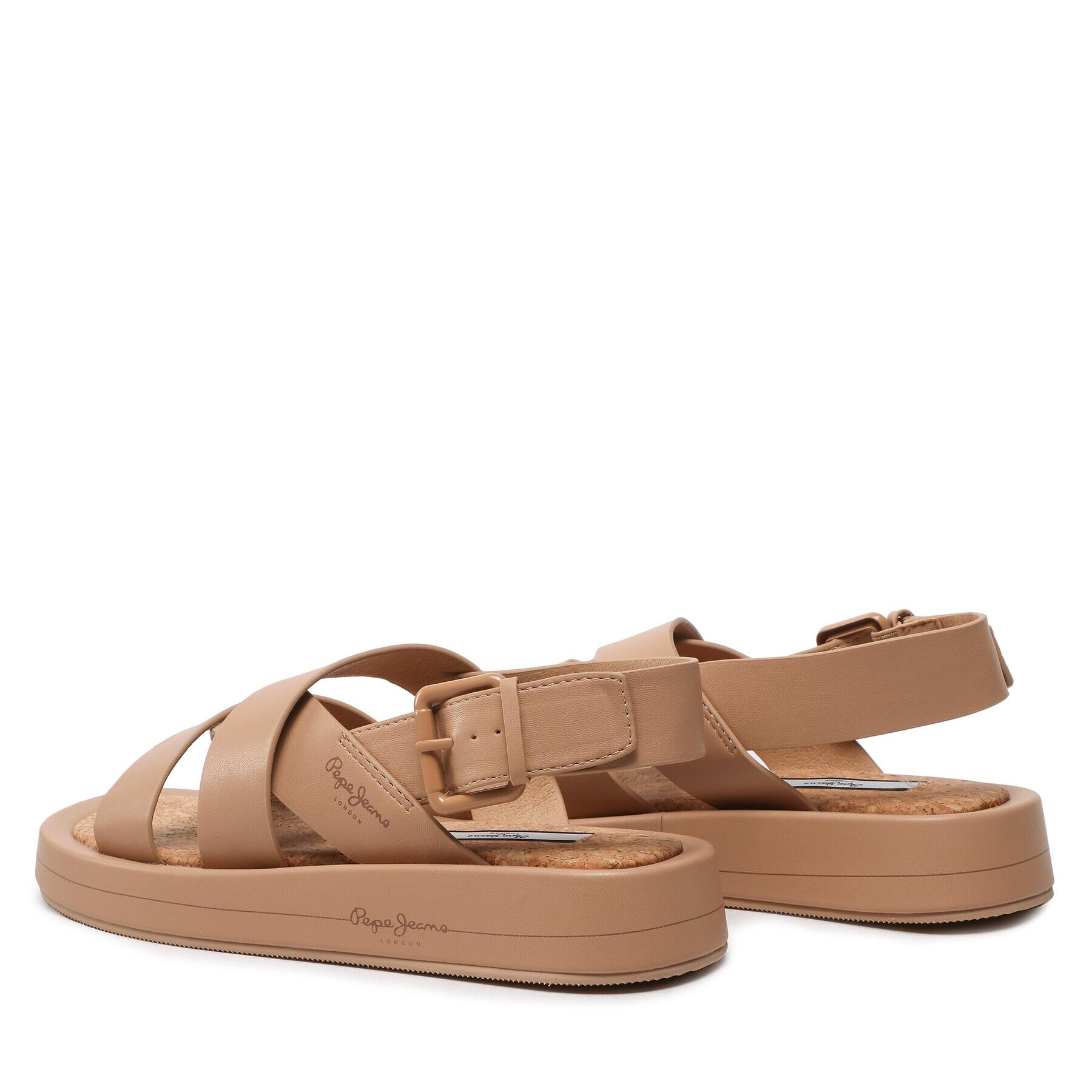 Pepe Jeans Sandály Summer Block PLS90578 Béžová - Pepit.cz