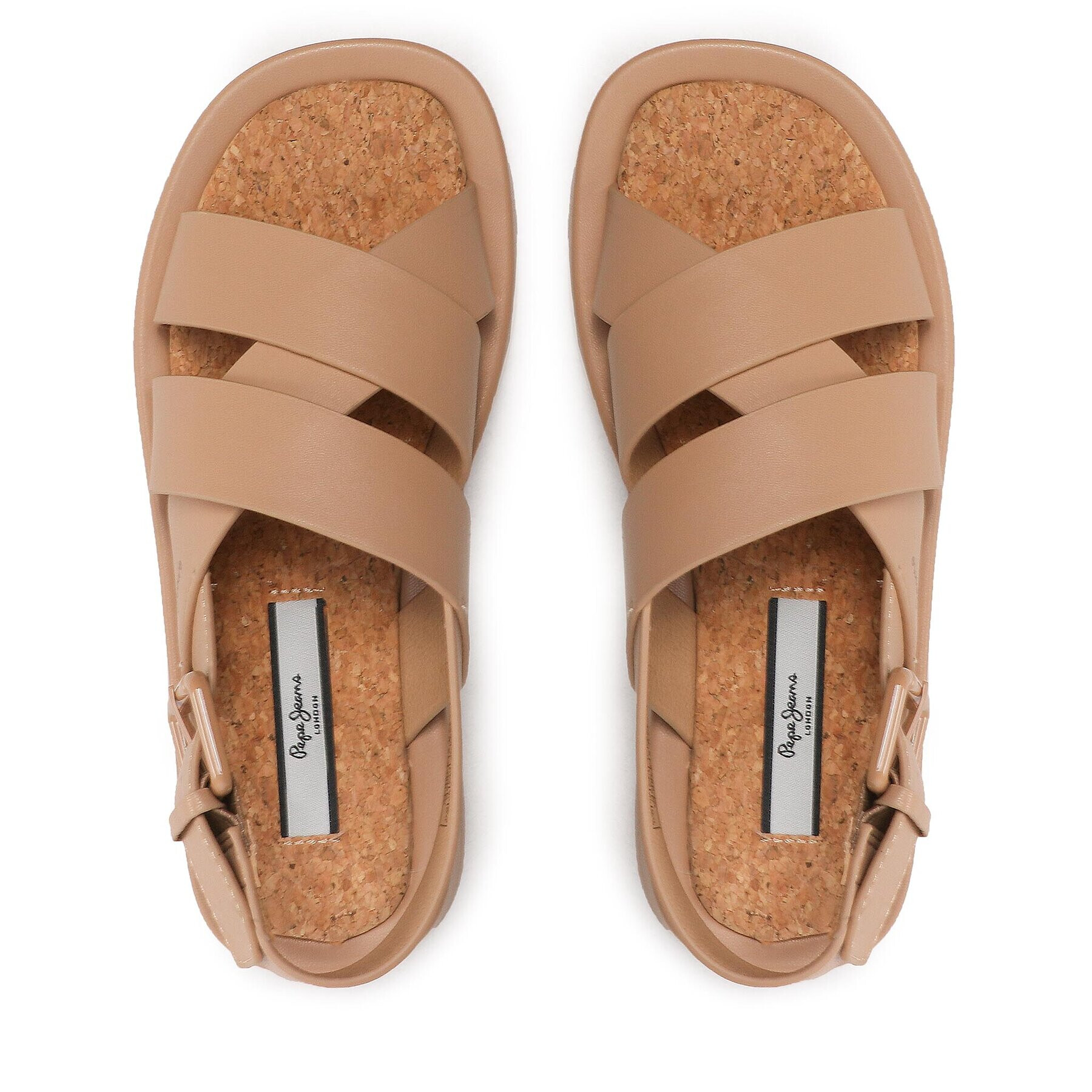 Pepe Jeans Sandály Summer Block PLS90578 Béžová - Pepit.cz