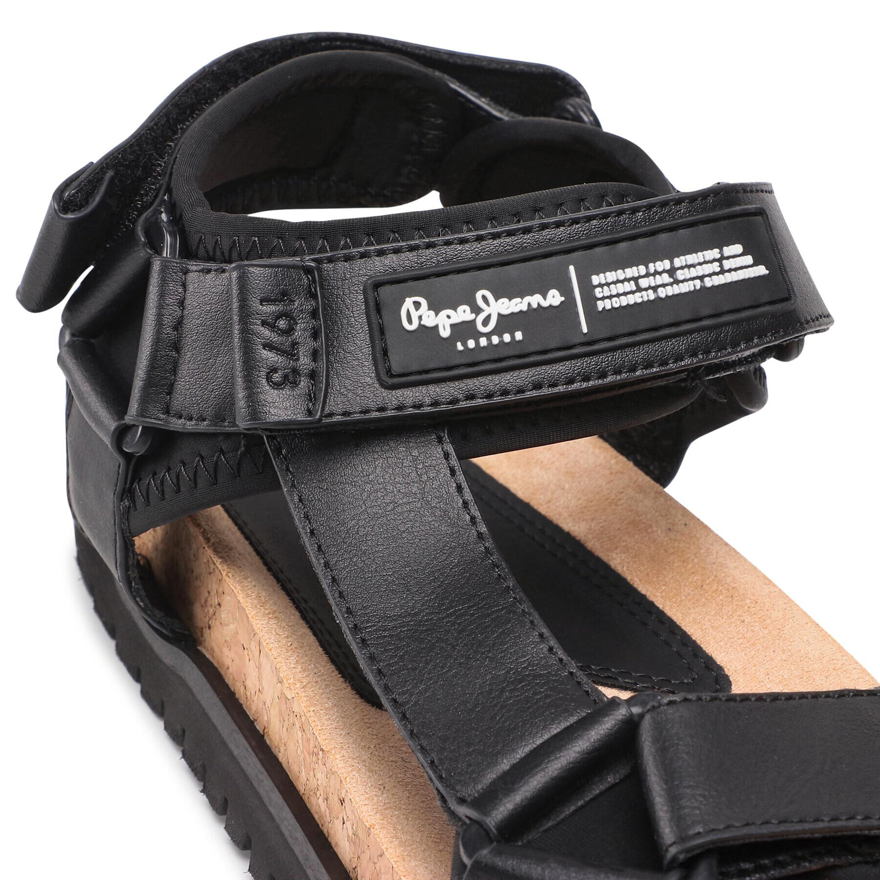 Pepe Jeans Sandály Urban Sandal Cork PMS90094 Černá - Pepit.cz