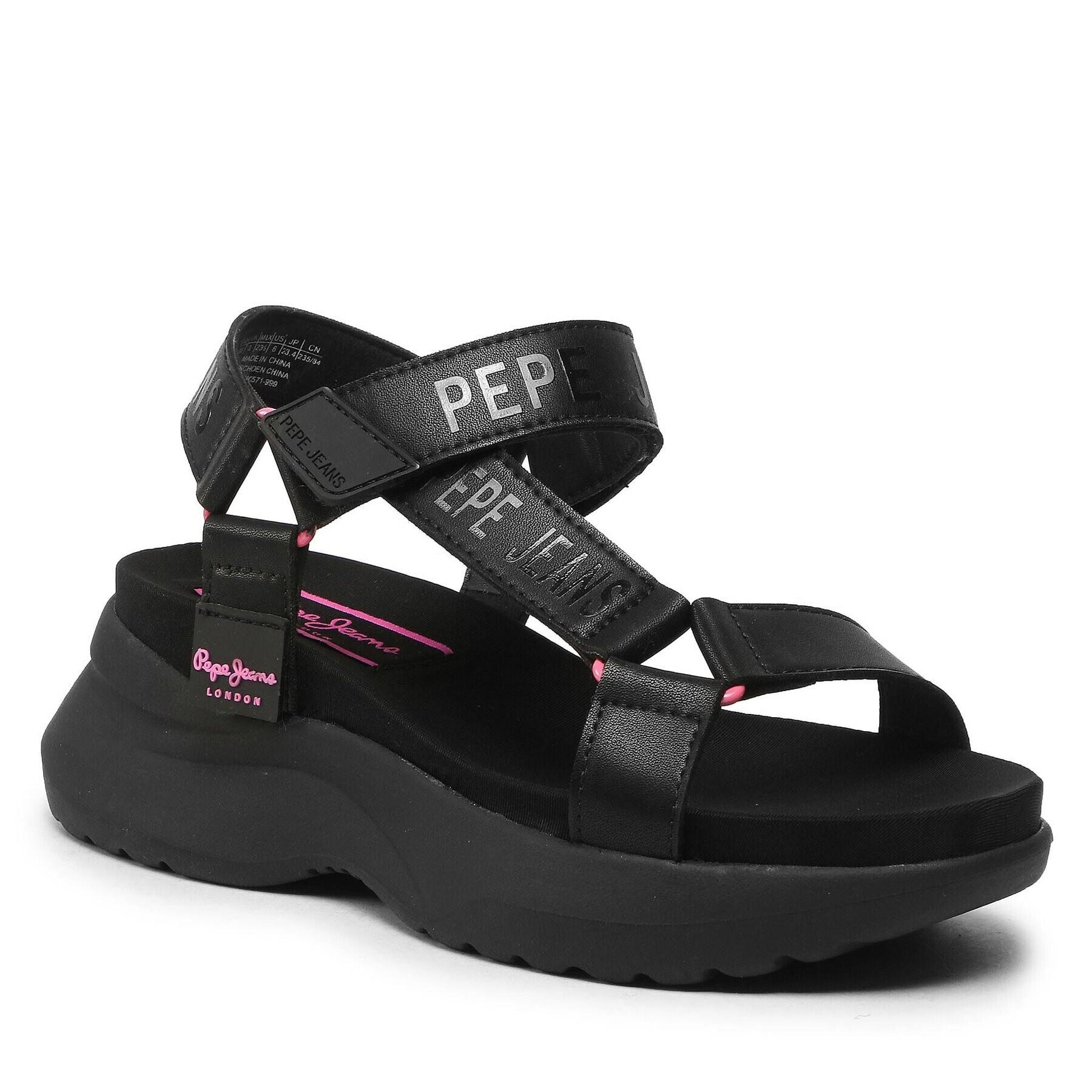 Pepe Jeans Sandály Venus Ace PLS90571 Černá - Pepit.cz