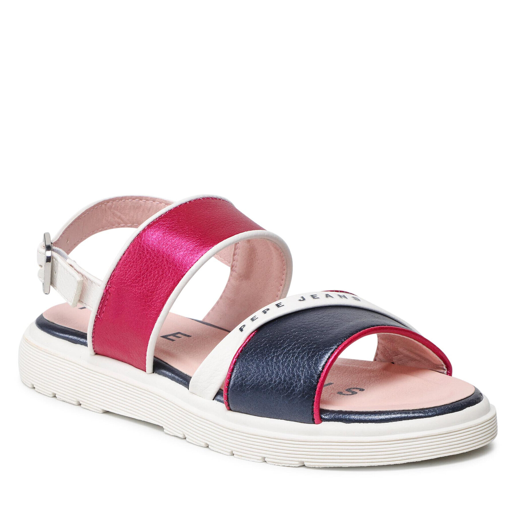 Pepe Jeans Sandály Wendy Logo PGS90183 Růžová - Pepit.cz