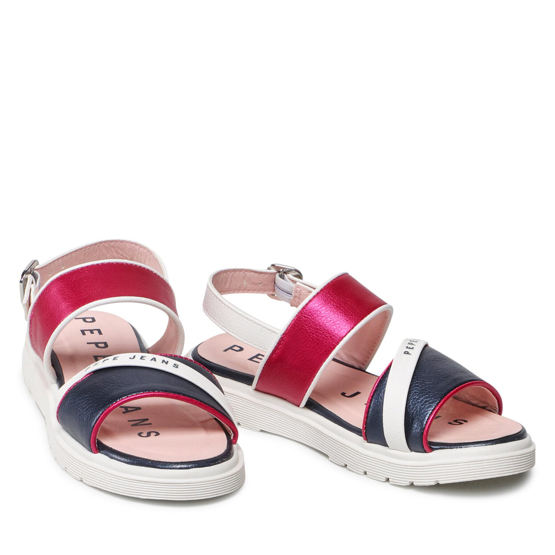 Pepe Jeans Sandály Wendy Logo PGS90183 Růžová - Pepit.cz