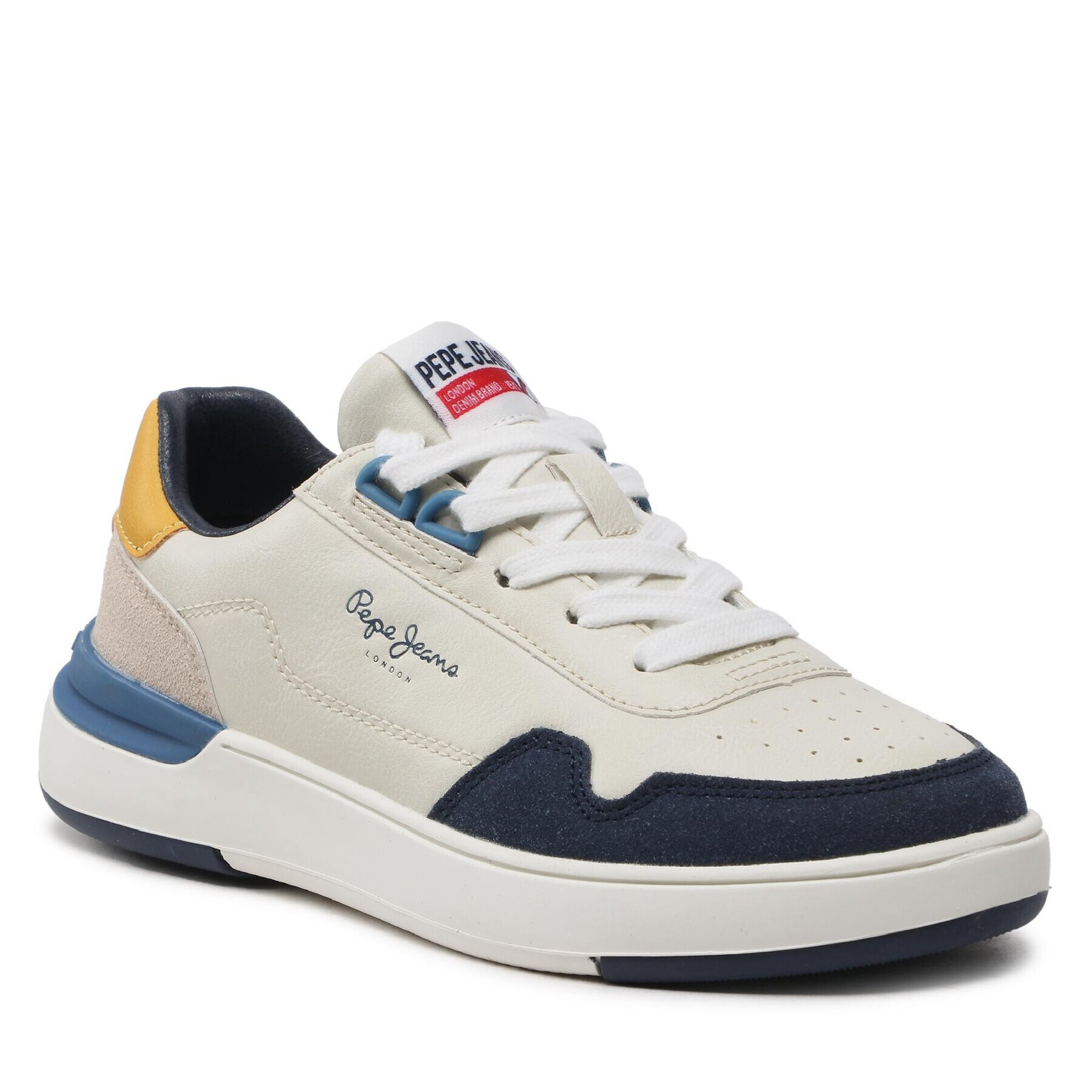 Pepe Jeans Sneakersy Baxter Boy Basket PBS30563 Béžová - Pepit.cz