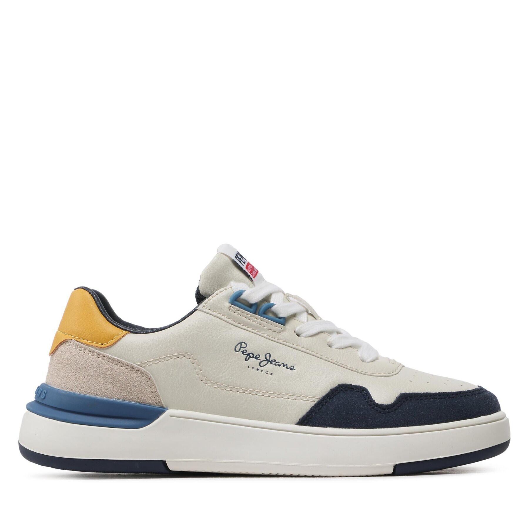 Pepe Jeans Sneakersy Baxter Boy Basket PBS30563 Béžová - Pepit.cz