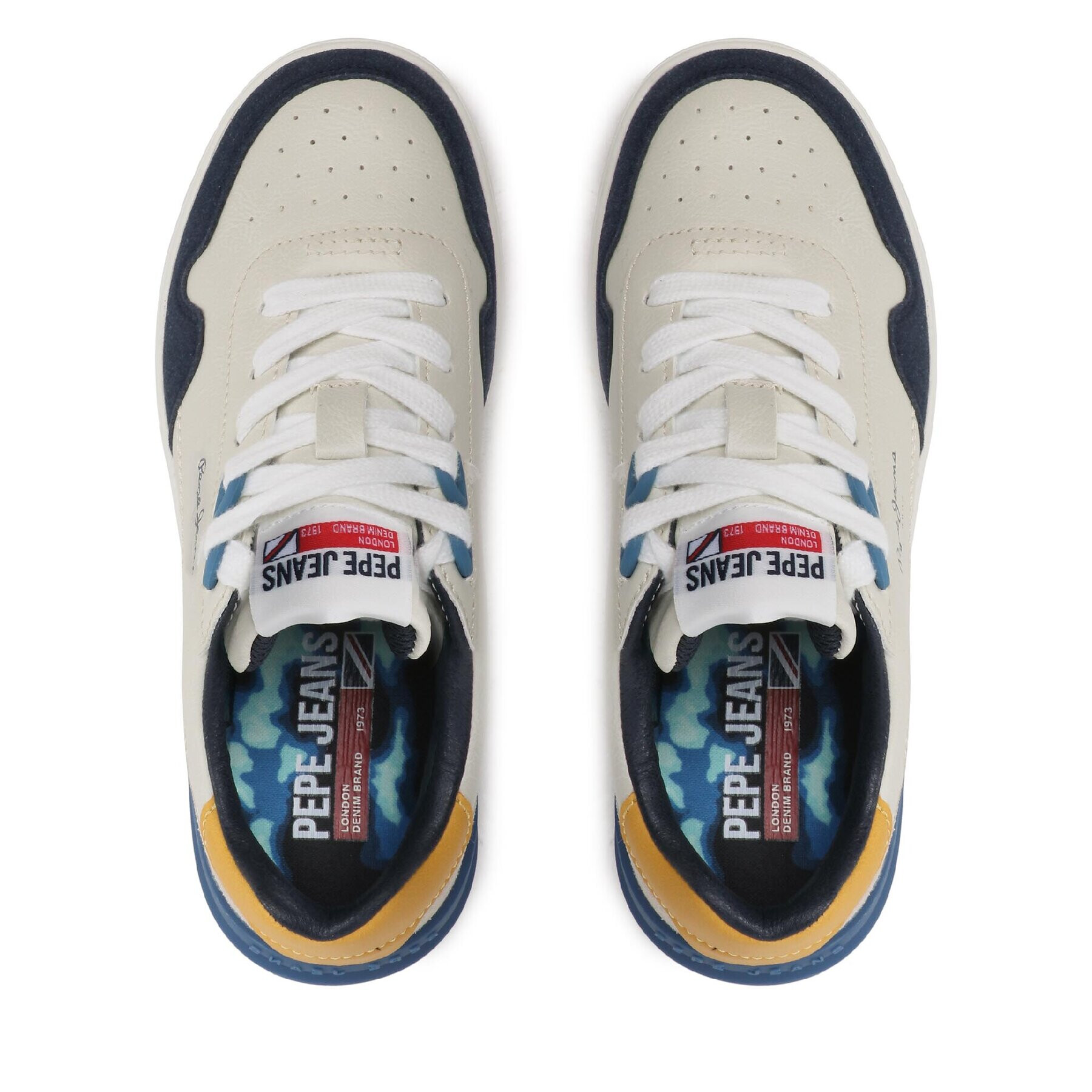 Pepe Jeans Sneakersy Baxter Boy Basket PBS30563 Béžová - Pepit.cz