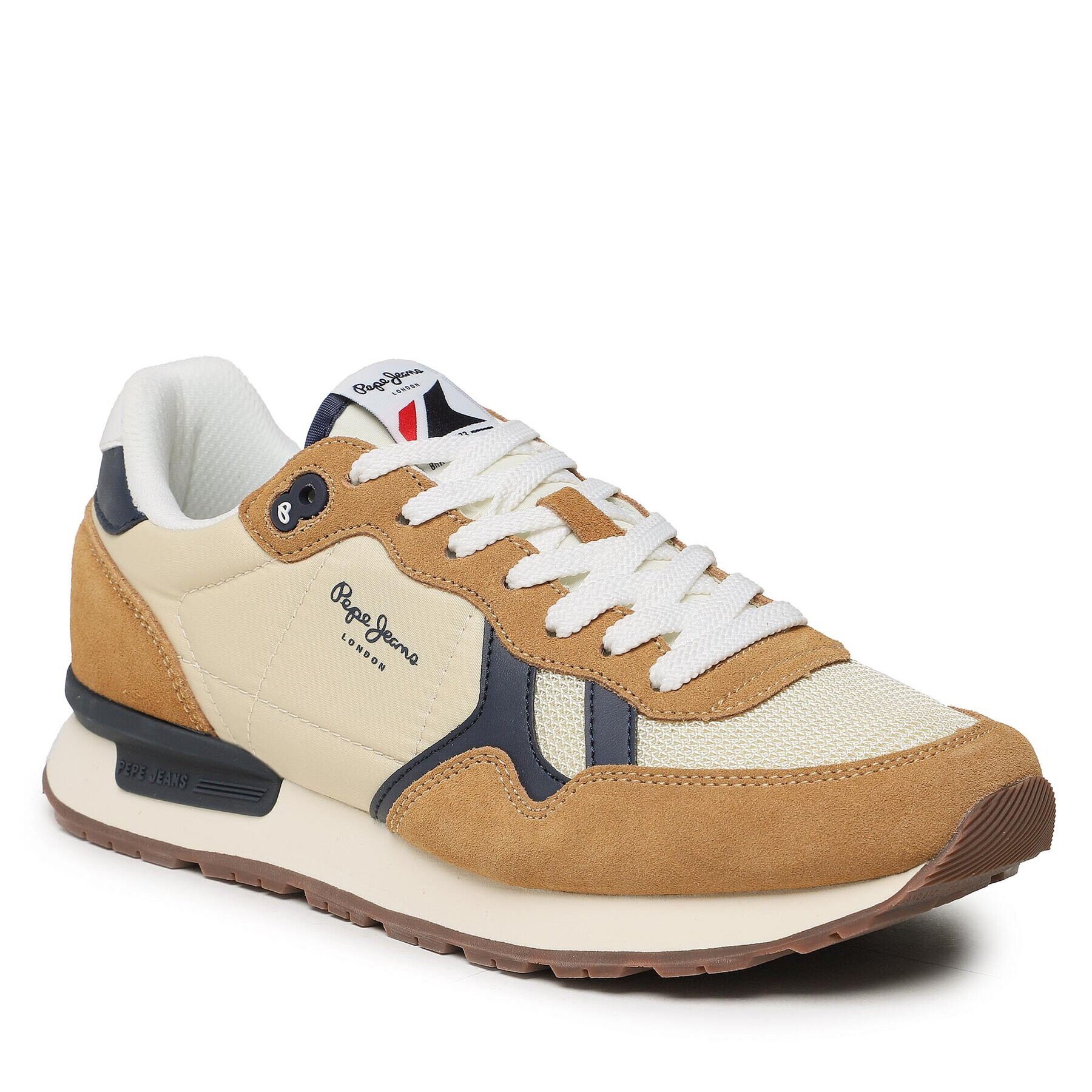 Pepe Jeans Sneakersy Brit Man Heritage PMS30924 Béžová - Pepit.cz