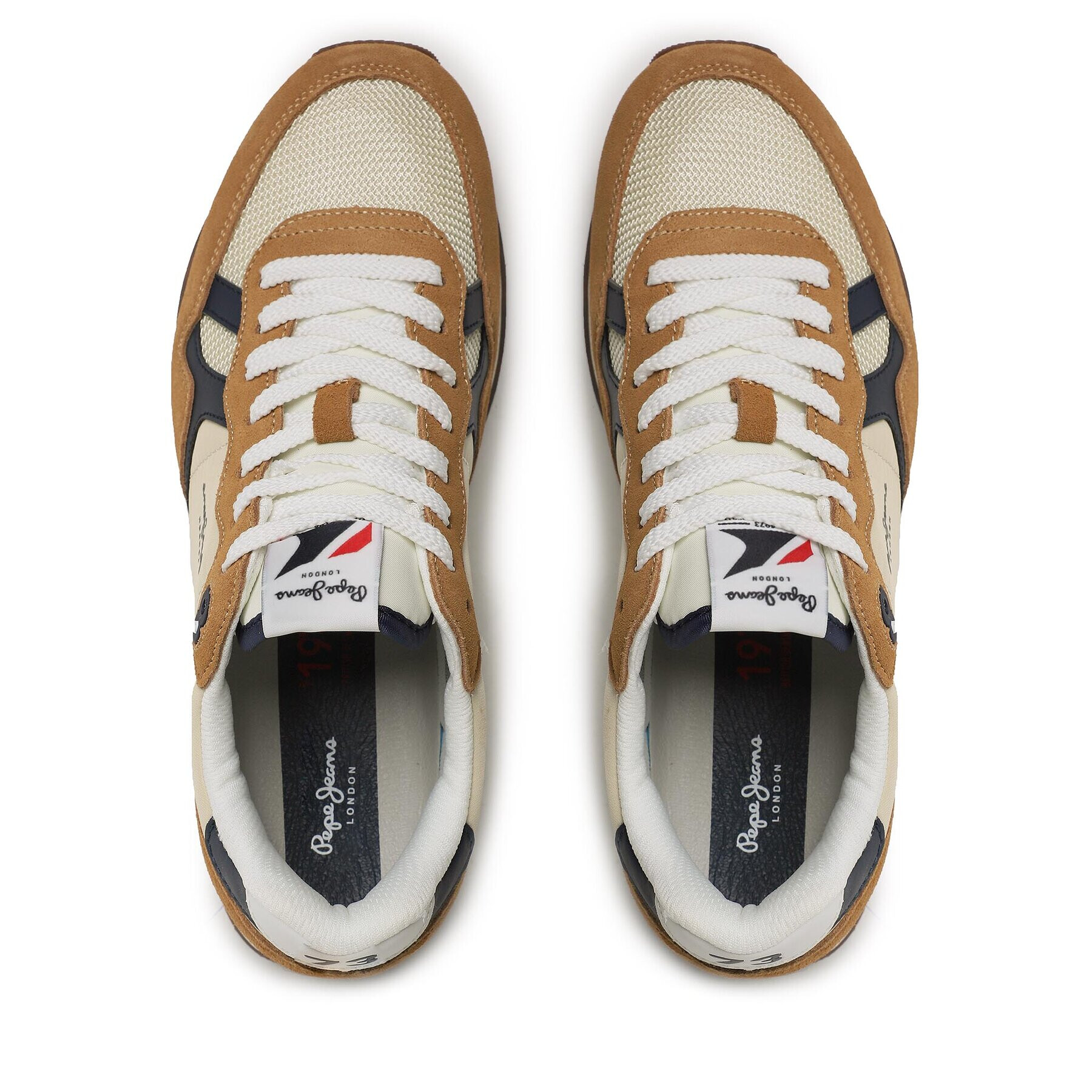 Pepe Jeans Sneakersy Brit Man Heritage PMS30924 Béžová - Pepit.cz