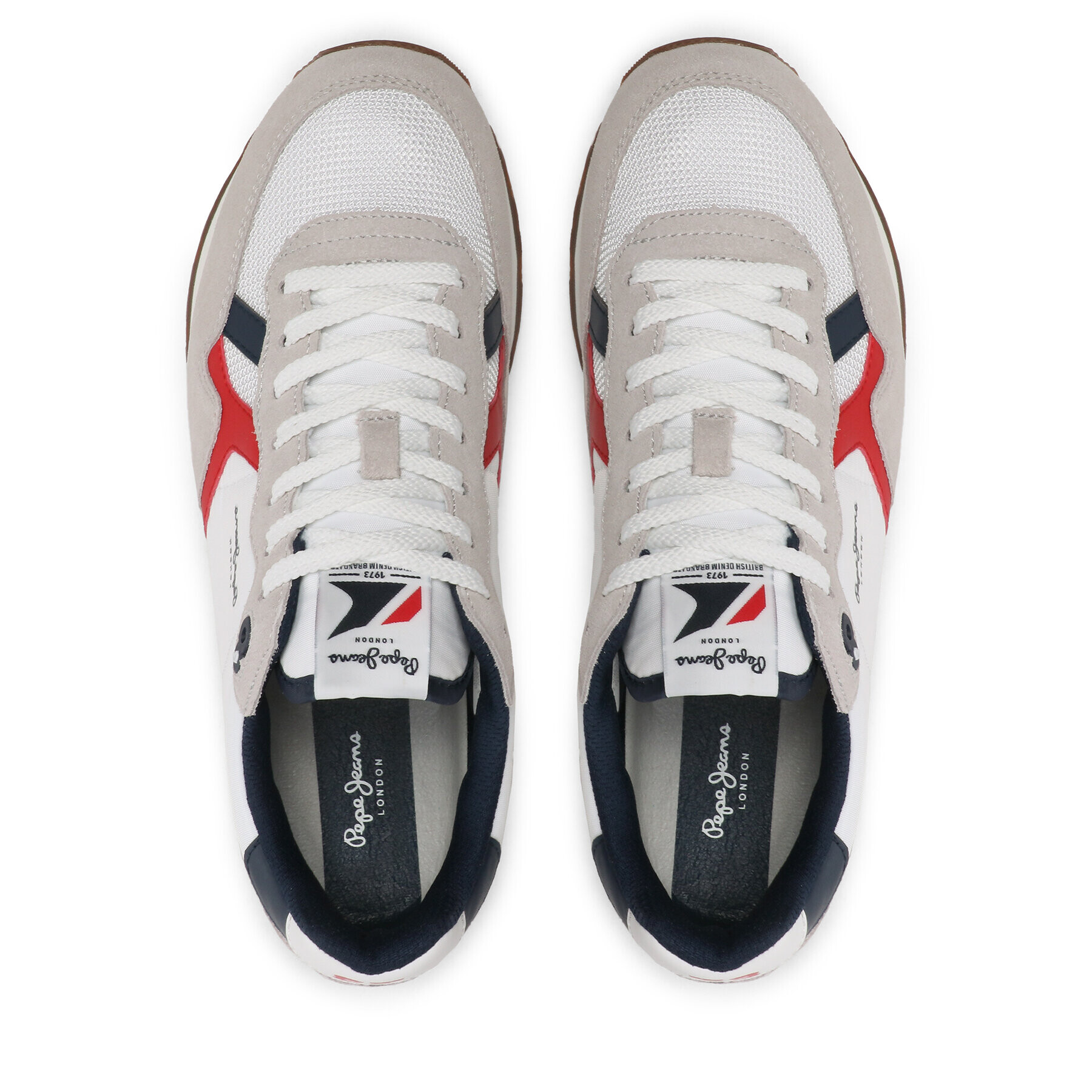 Pepe Jeans Sneakersy Brit Man Heritage PMS30924 Bílá - Pepit.cz