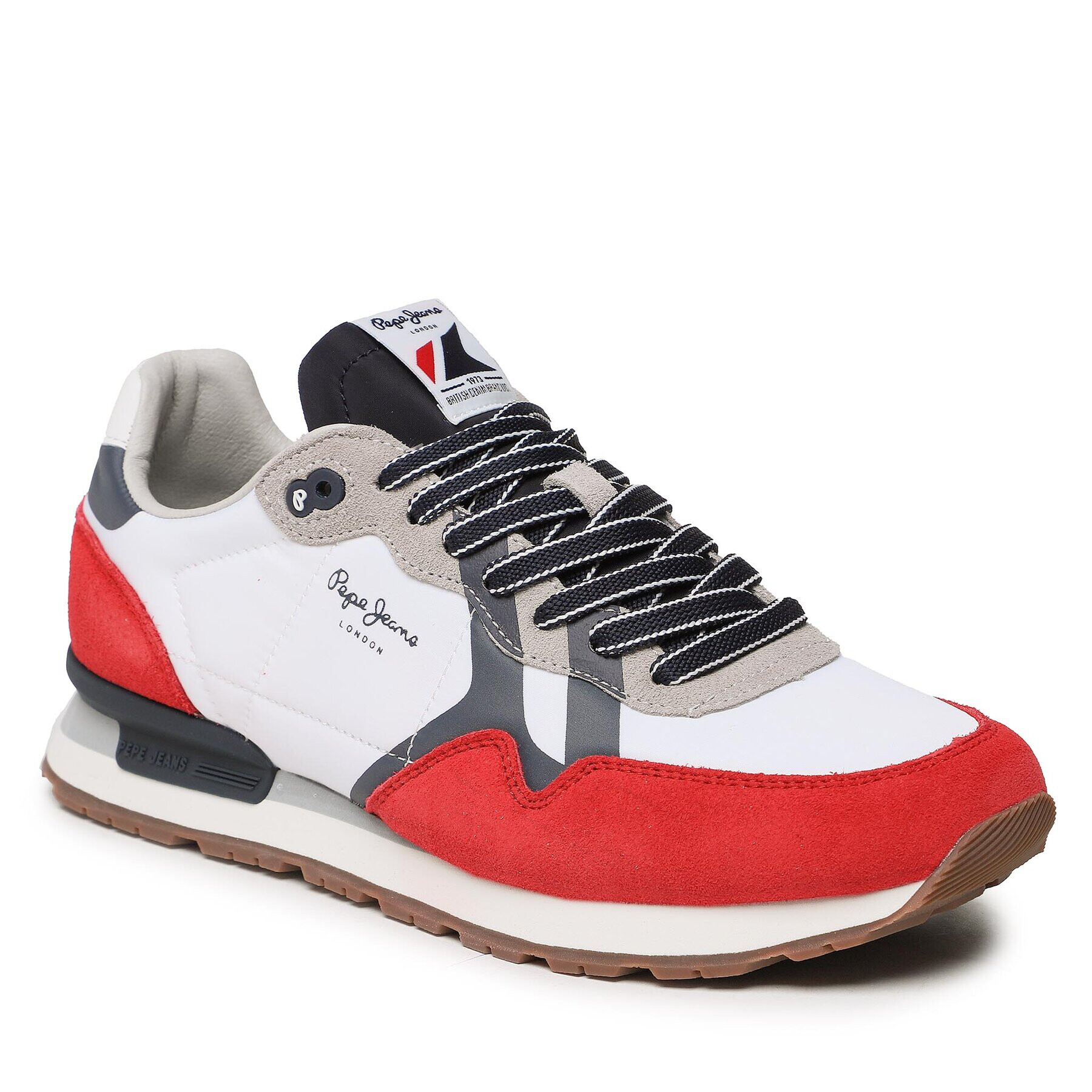 Pepe Jeans Sneakersy Brit Man Print PMS30923 Bílá - Pepit.cz