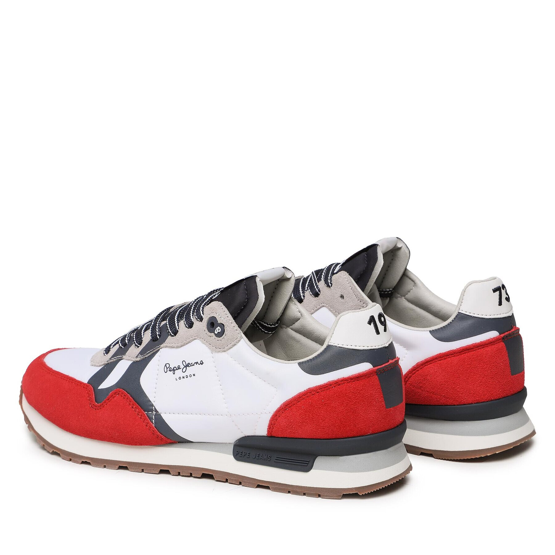 Pepe Jeans Sneakersy Brit Man Print PMS30923 Bílá - Pepit.cz