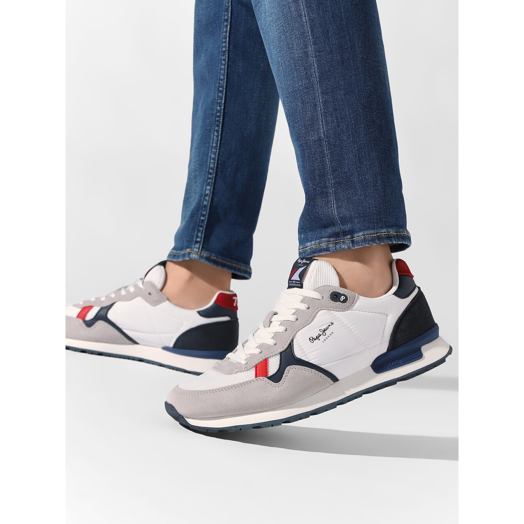 Pepe Jeans Sneakersy Britt Man Studio PMS30851 Bílá - Pepit.cz