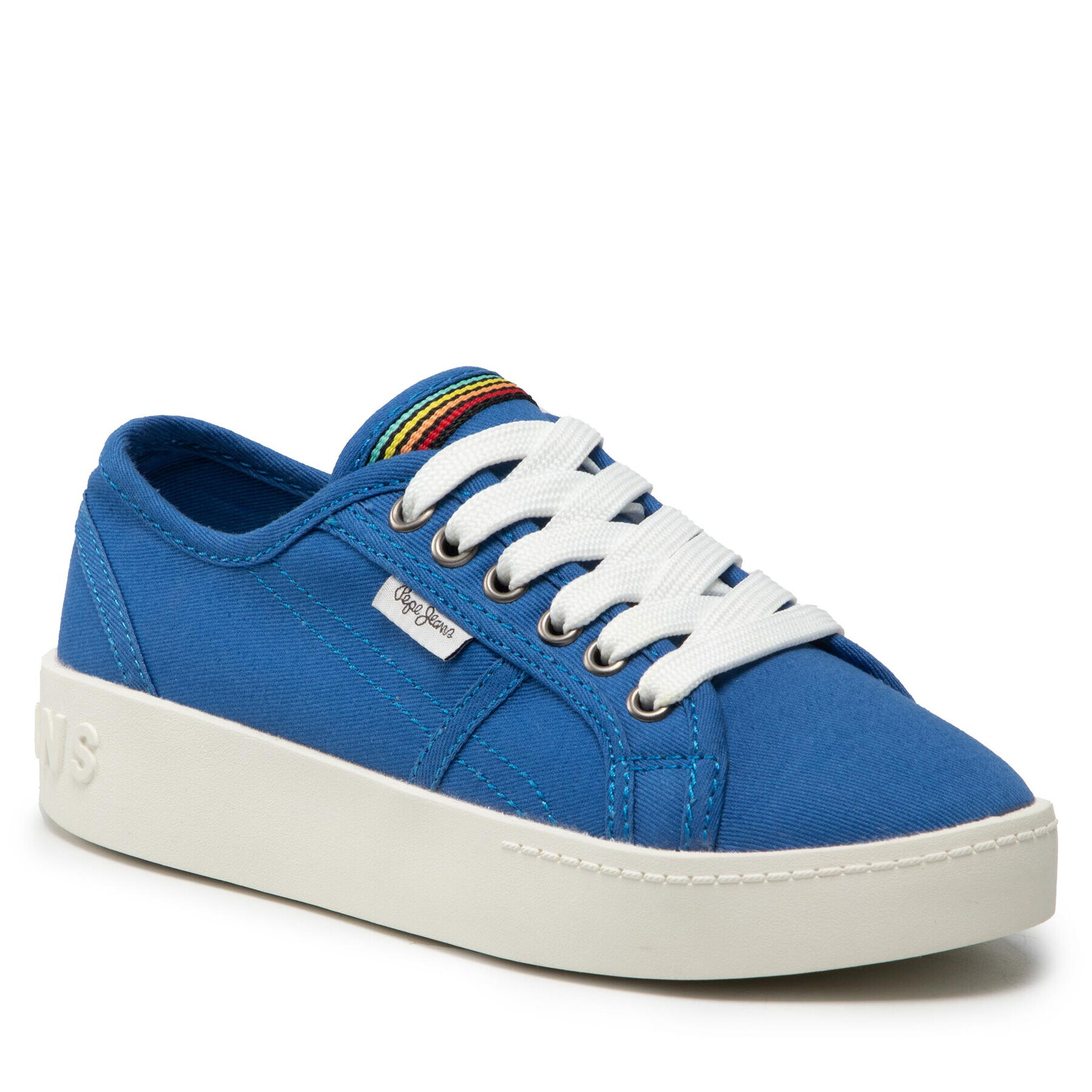 Pepe Jeans Sneakersy Brixton Canvas PGS30448 Modrá - Pepit.cz