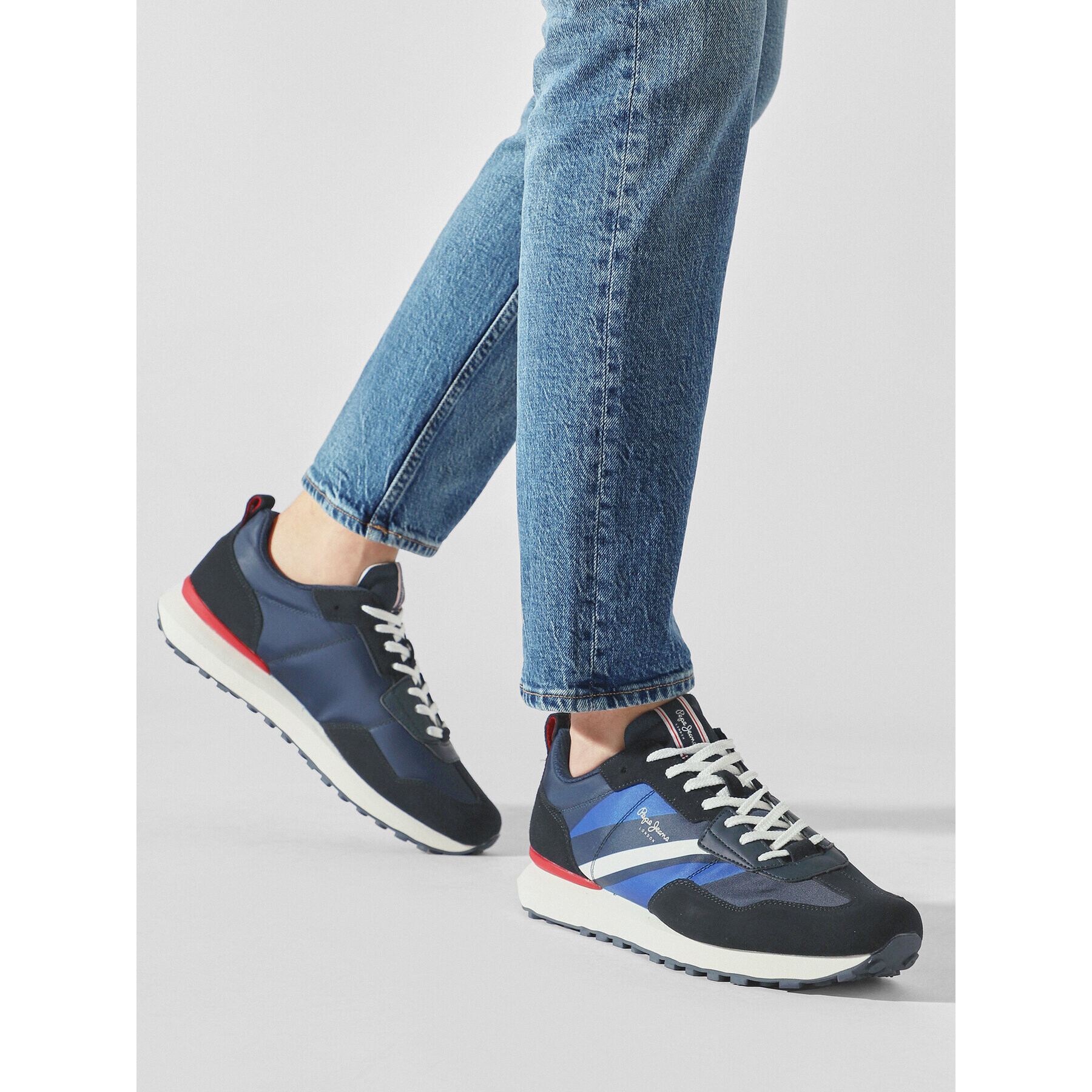 Pepe Jeans Sneakersy Foster Man Print PMS30944 Tmavomodrá - Pepit.cz