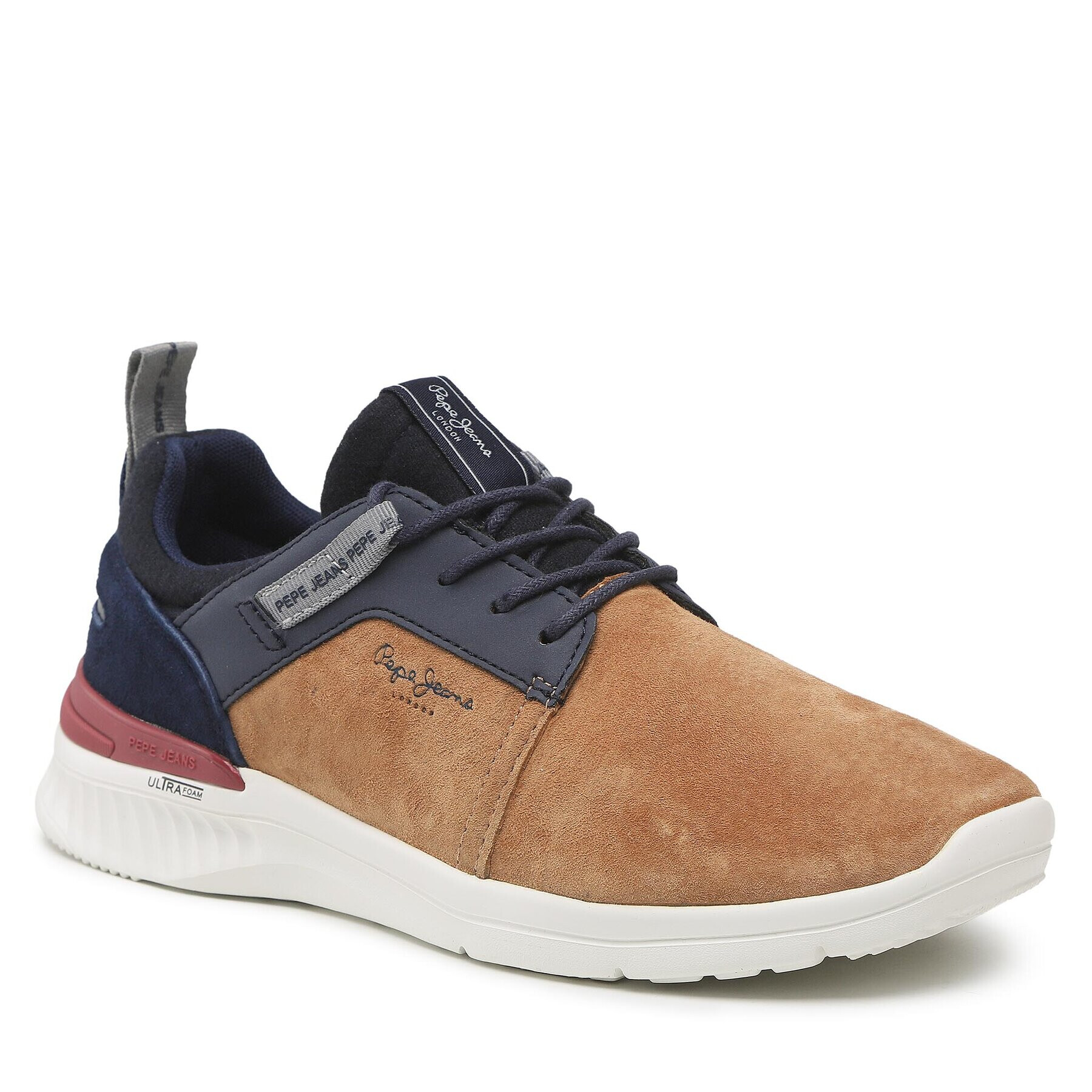 Pepe Jeans Sneakersy Jay Pro Shoe Combi PMS30869 Hnědá - Pepit.cz