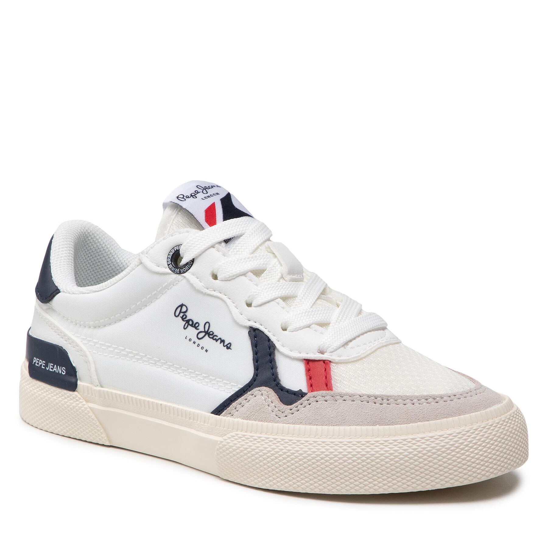 Pepe Jeans Sneakersy Kenton Britt Boy PBS30512 Bílá - Pepit.cz