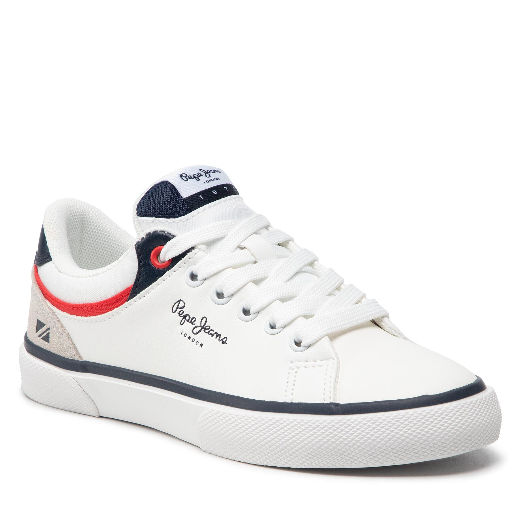 Pepe Jeans Sneakersy Kenton Class Boy PBS30511 Bílá - Pepit.cz