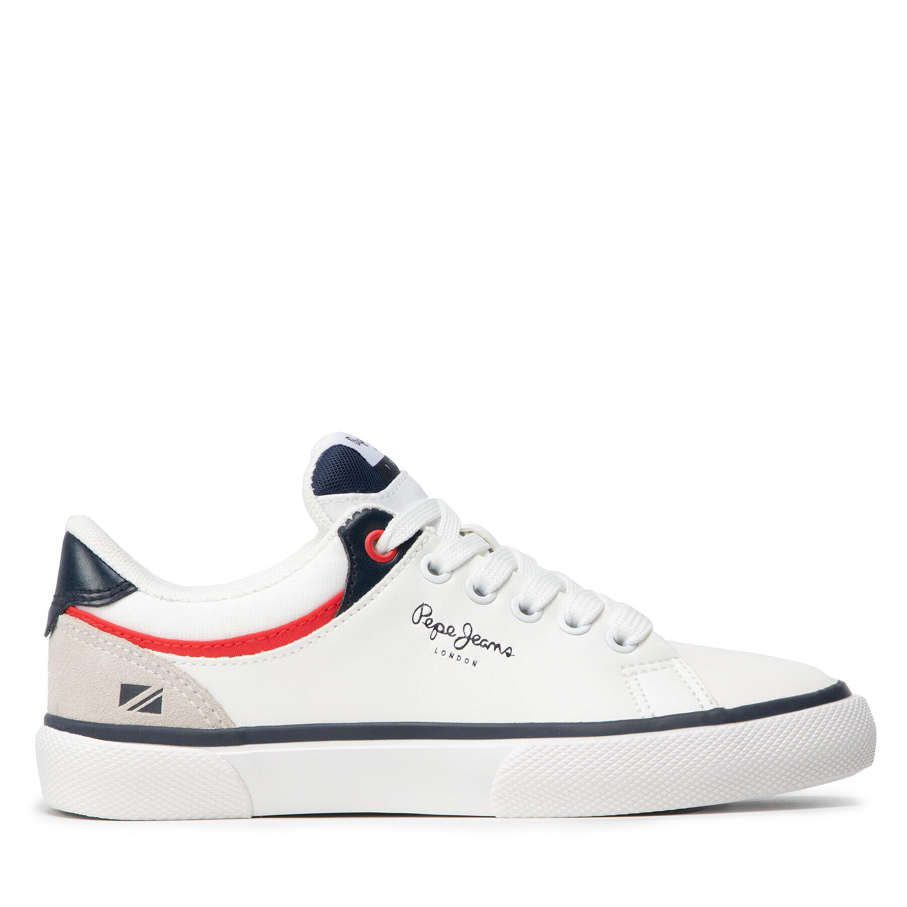 Pepe Jeans Sneakersy Kenton Class Boy PBS30511 Bílá - Pepit.cz