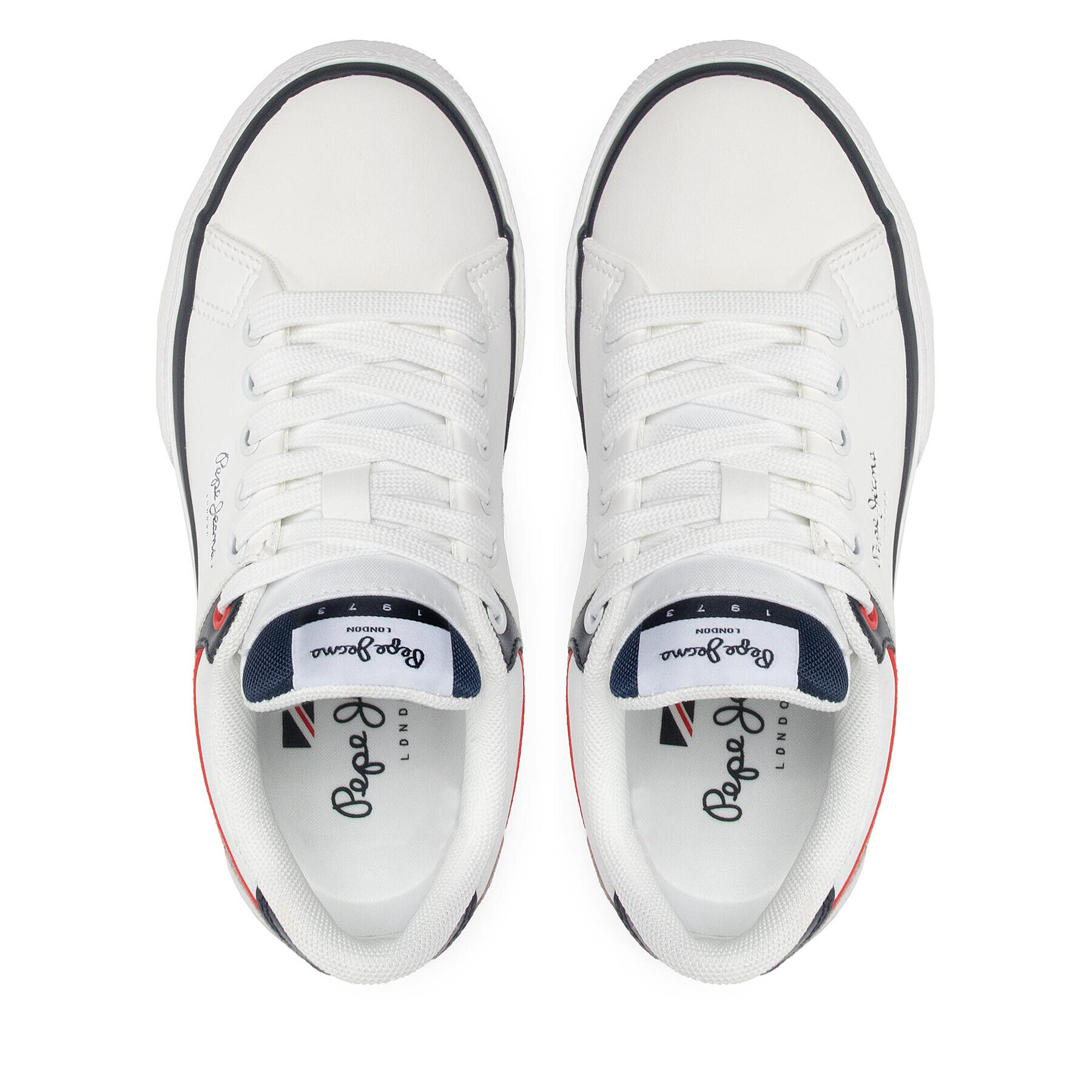 Pepe Jeans Sneakersy Kenton Class Boy PBS30511 Bílá - Pepit.cz