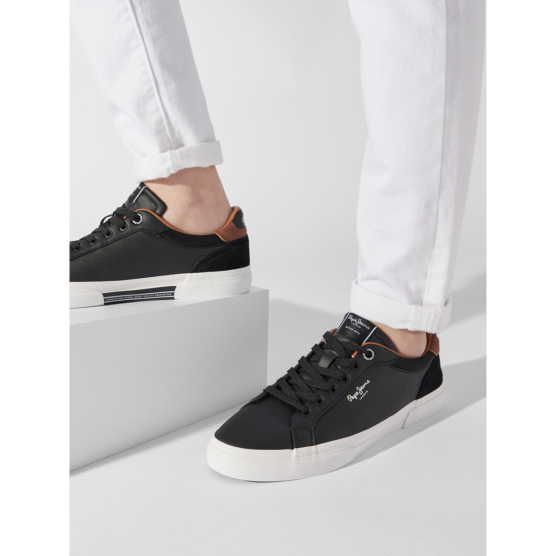 Pepe Jeans Sneakersy Kenton Court PMS30839 Černá - Pepit.cz