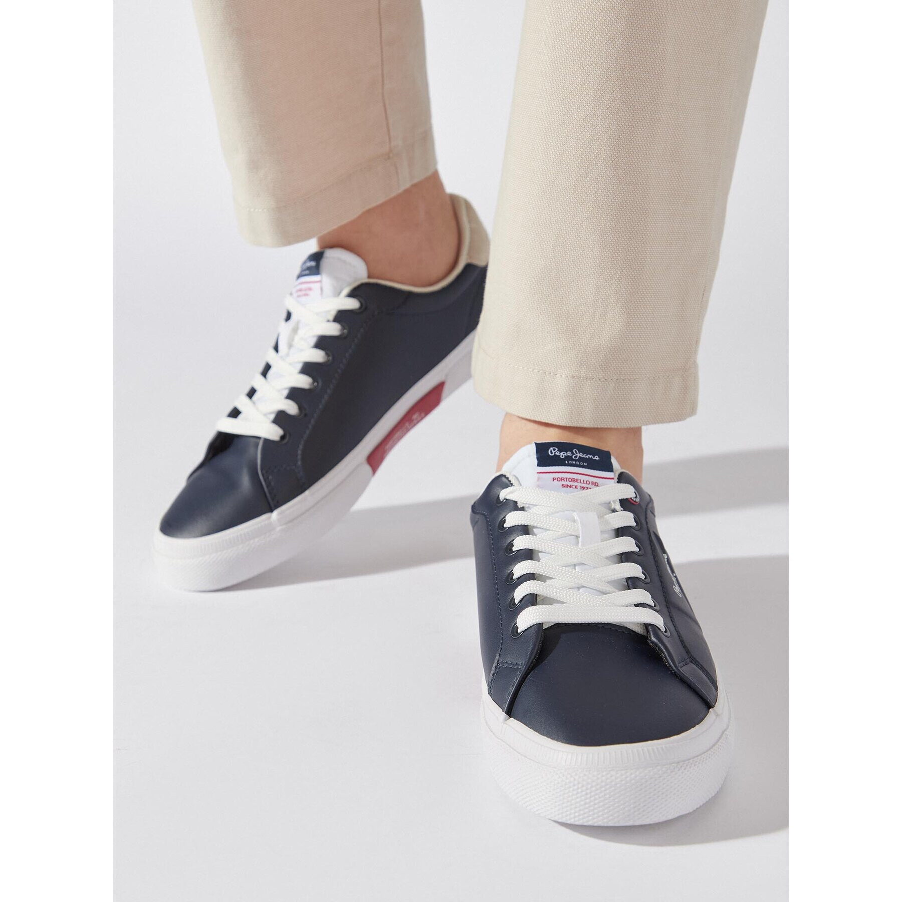 Pepe Jeans Sneakersy Kenton Flag M PMS30906 Tmavomodrá - Pepit.cz