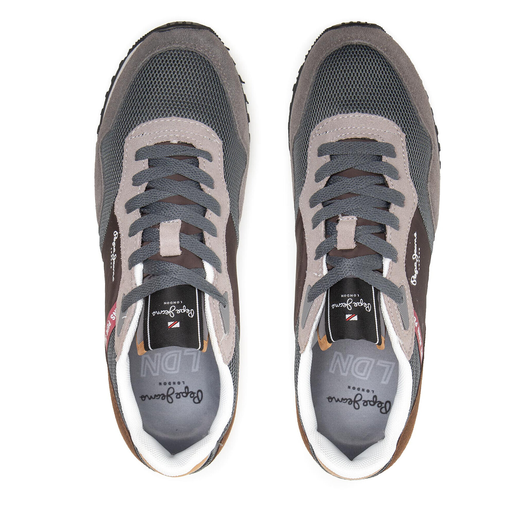 Pepe Jeans Sneakersy London One Tonal PMS30873 Šedá - Pepit.cz