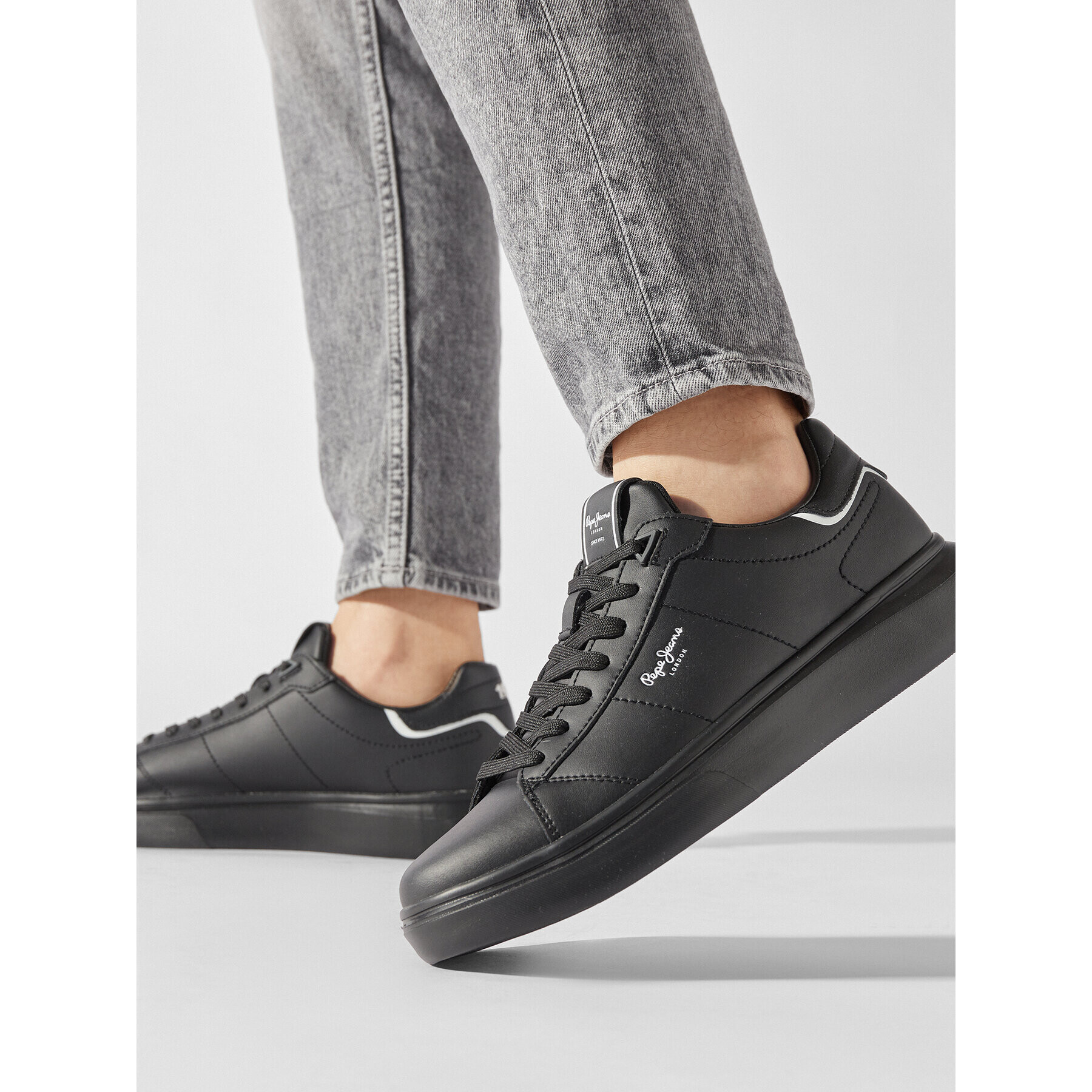 Pepe Jeans Sneakersy PMS30981 Černá - Pepit.cz