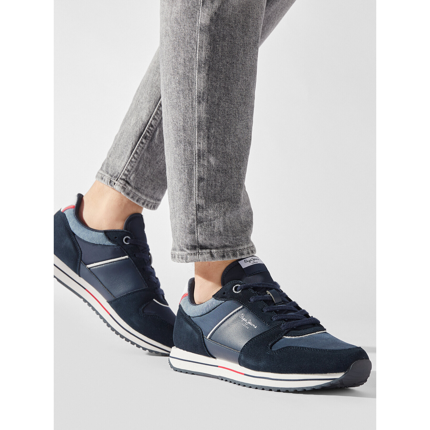 Pepe Jeans Sneakersy PMS30995 Tmavomodrá - Pepit.cz